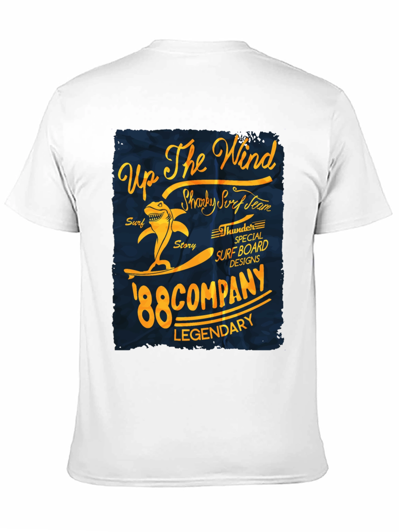 Black Sharky Surf Team T-Shirt: Up The Wind, '88 Company Legendary view 11