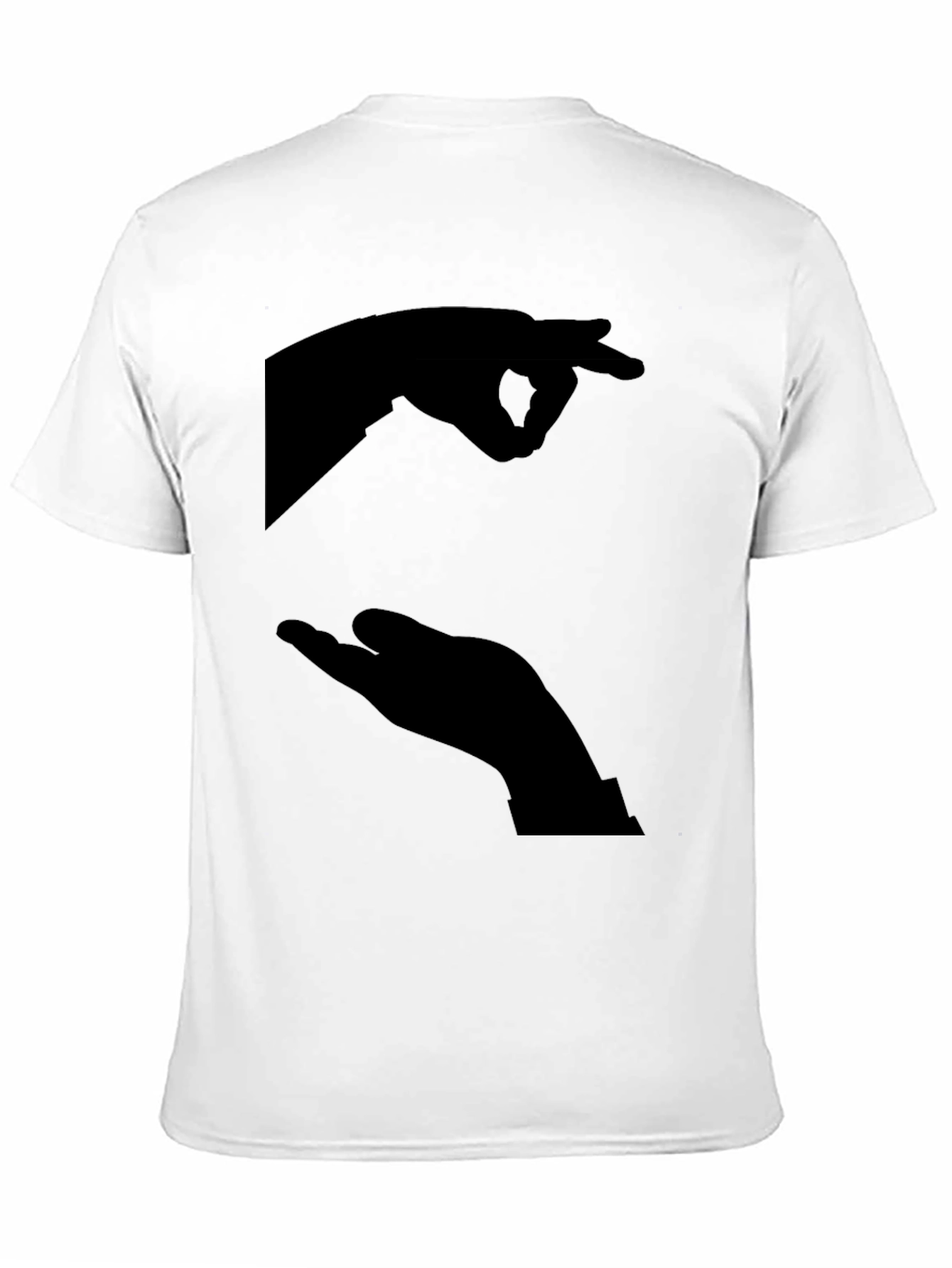 Black Funny Silhouette Hands Black T-Shirt view 11
