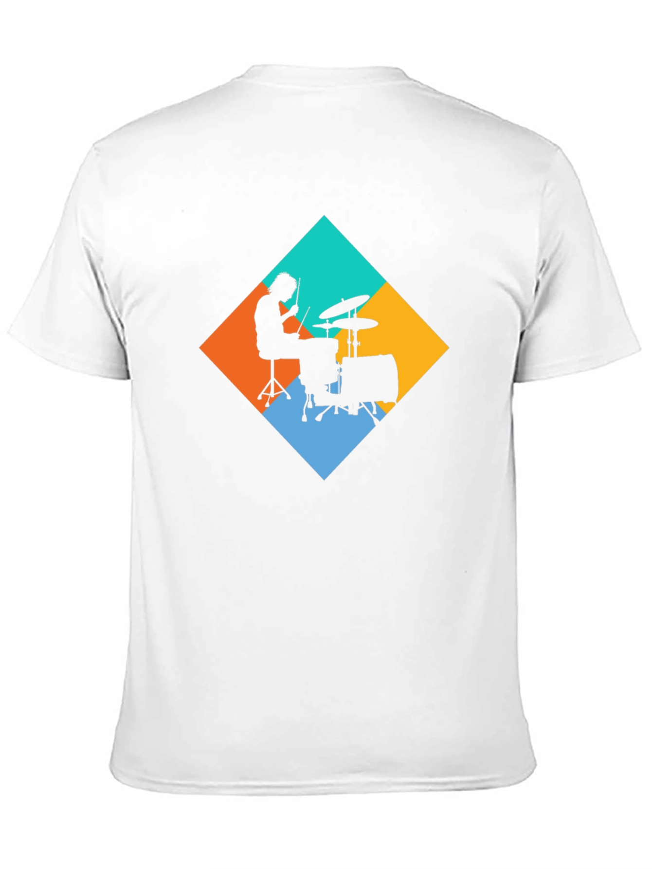 Black Drummer Graphic Tee - Black Cotton Blend T-Shirt view 11