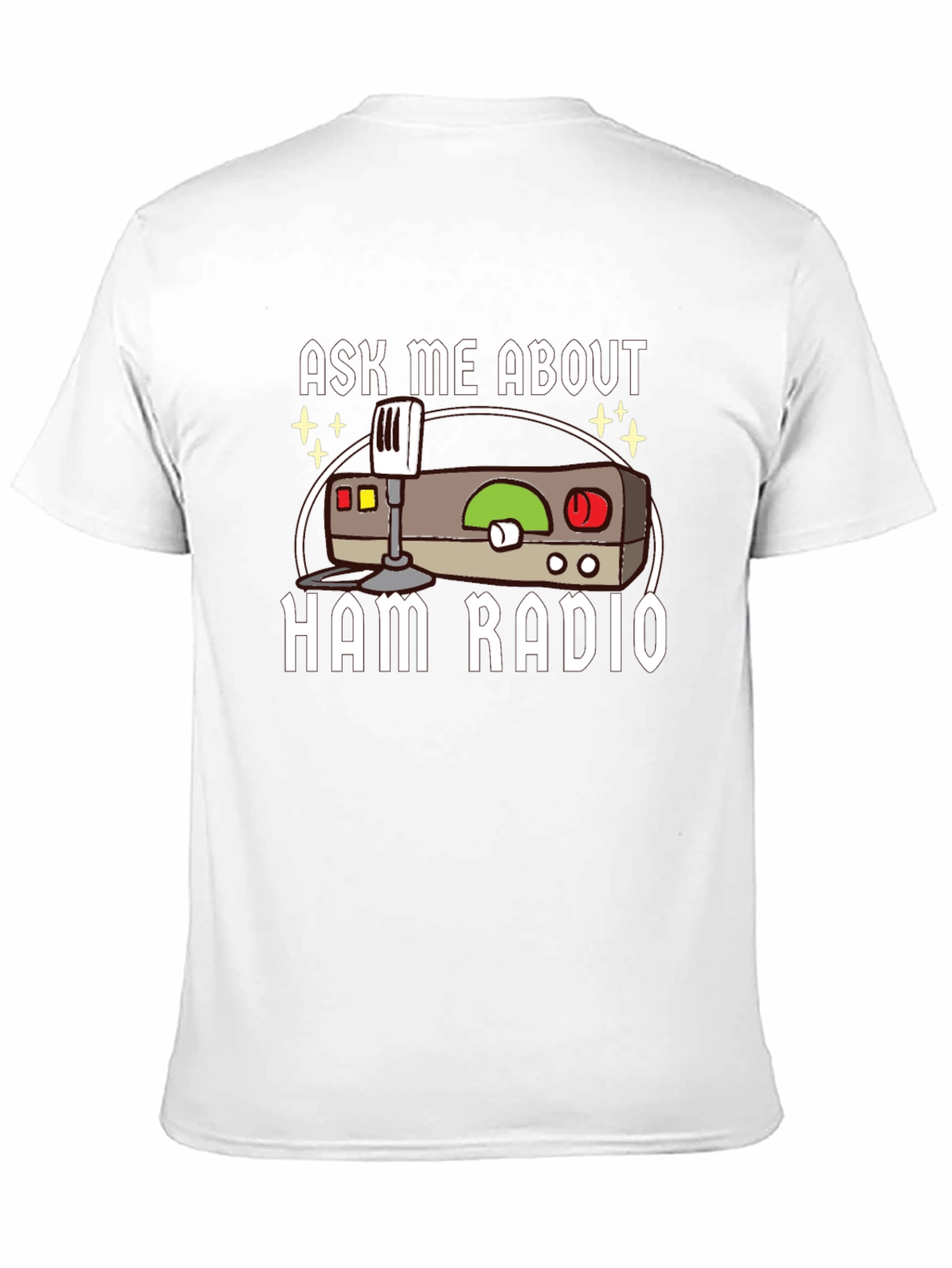 Black Ask Me About Ham Radio T-Shirt view 11