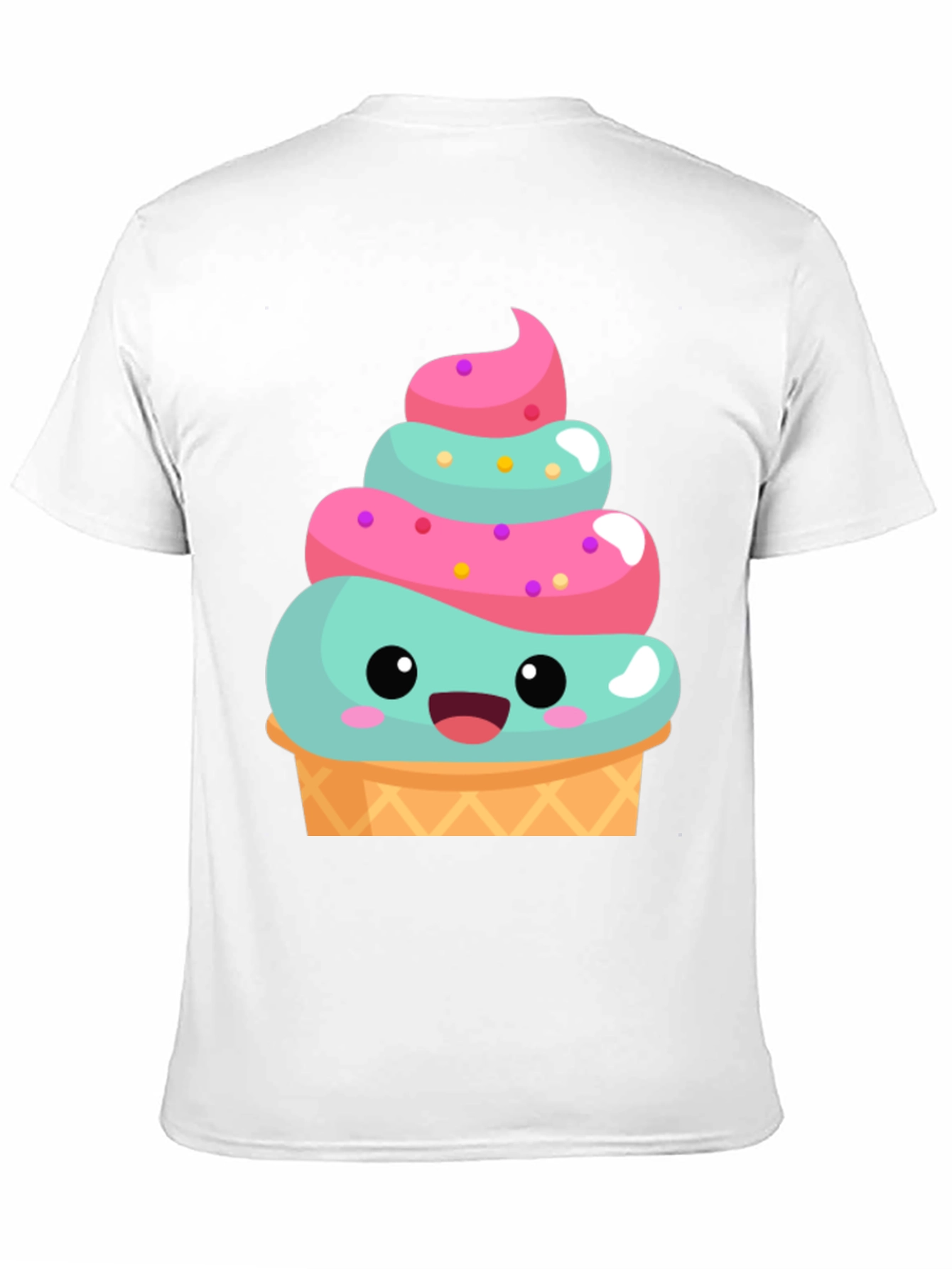 Black Cute Ice Cream Cone Graphic Tee - Fun Summer Shirt view 11