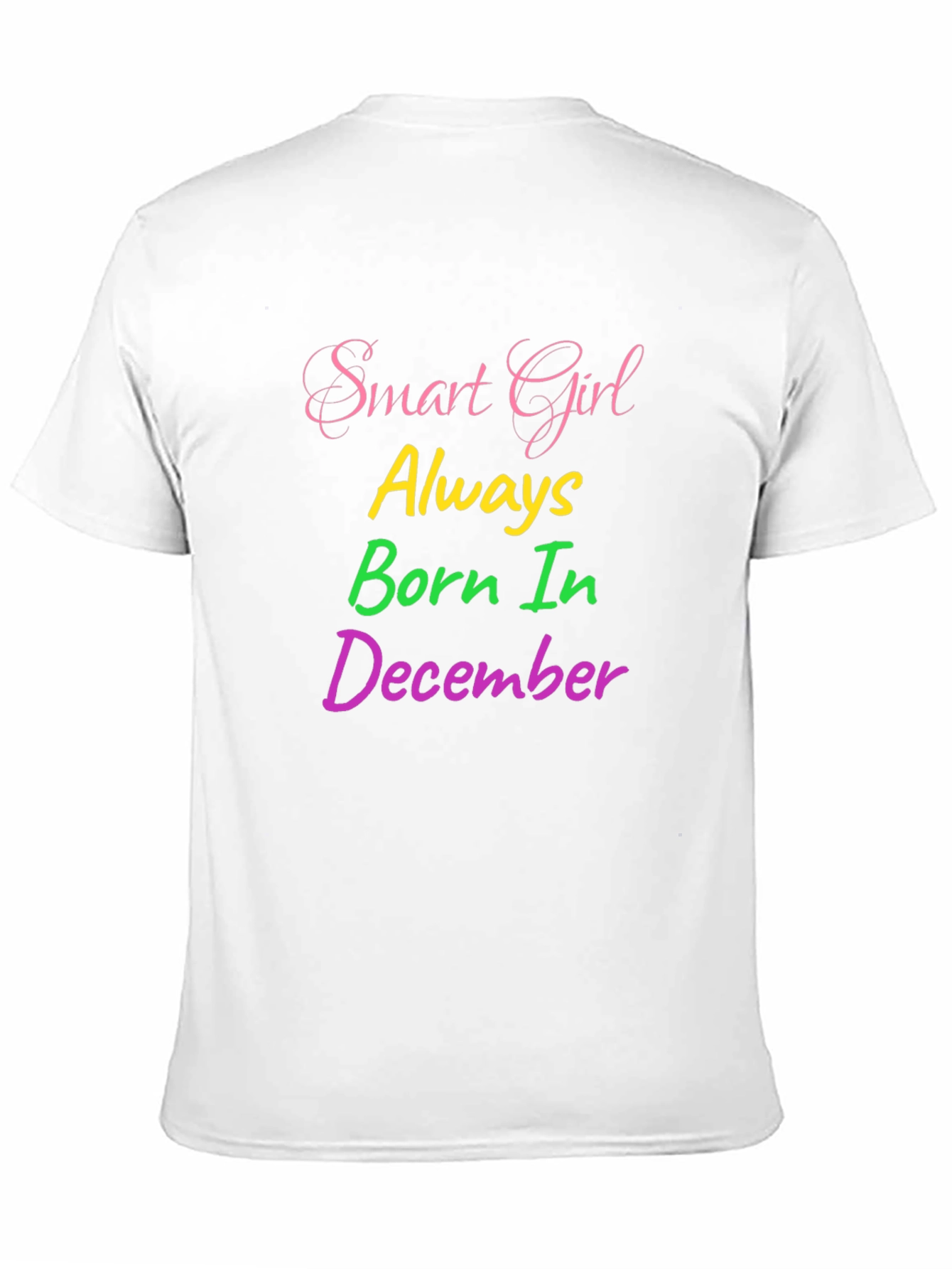 Black Smart Girl December Birthday Black T-Shirt view 11