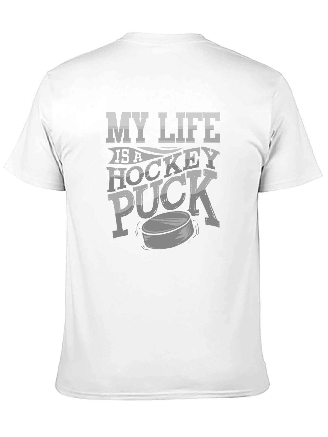 Black My Life is a Hockey Puck T-Shirt view 11