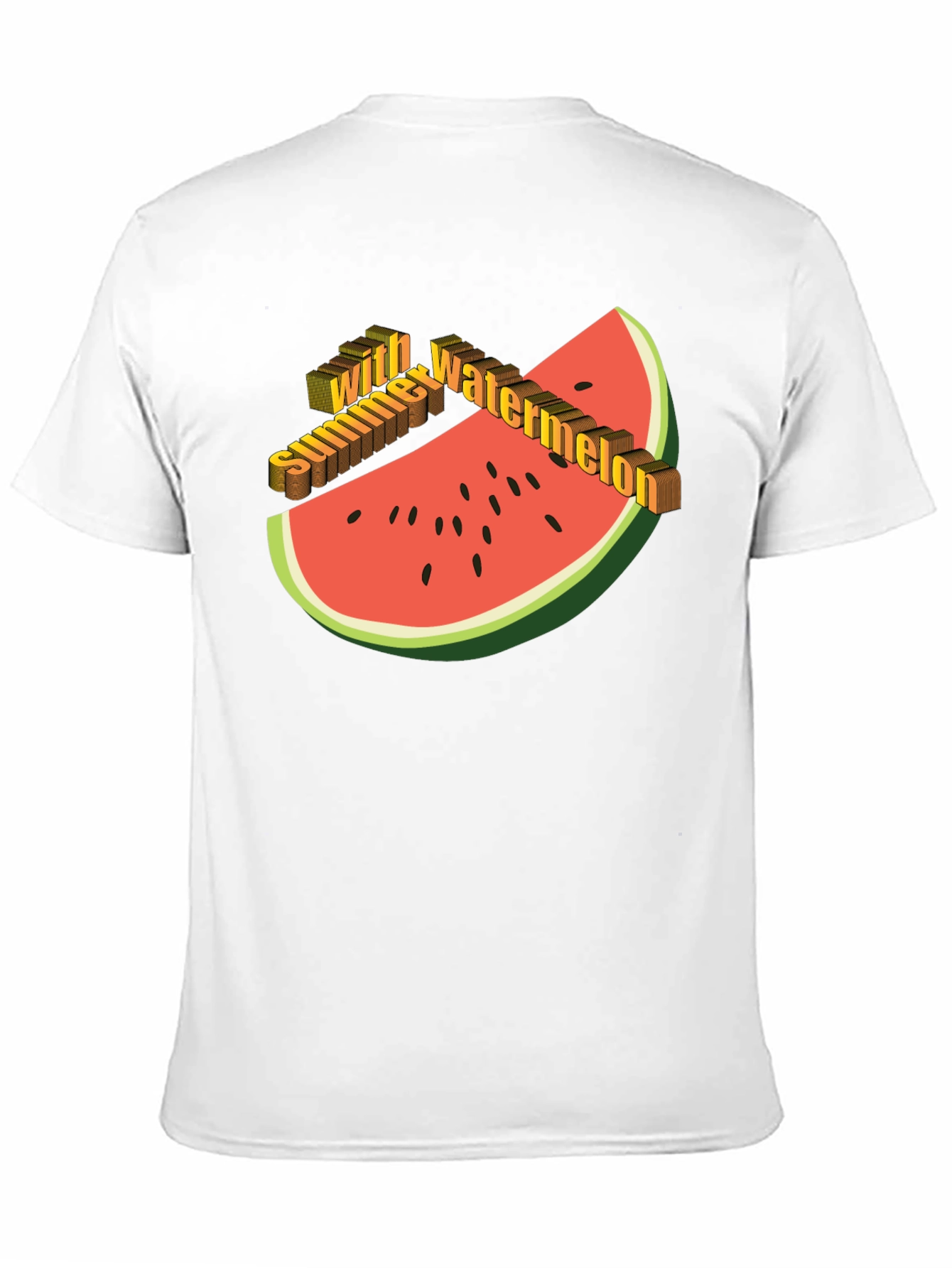 Black Summer Watermelon Graphic Tee view 11
