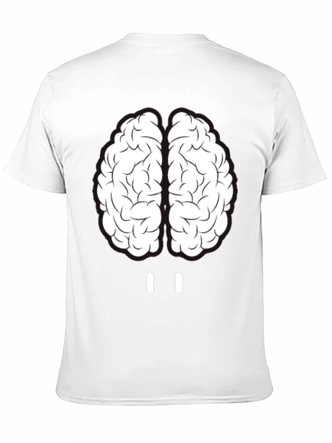 Black Brain Graphic Tee - Unisex Crew Neck T-Shirt view 11