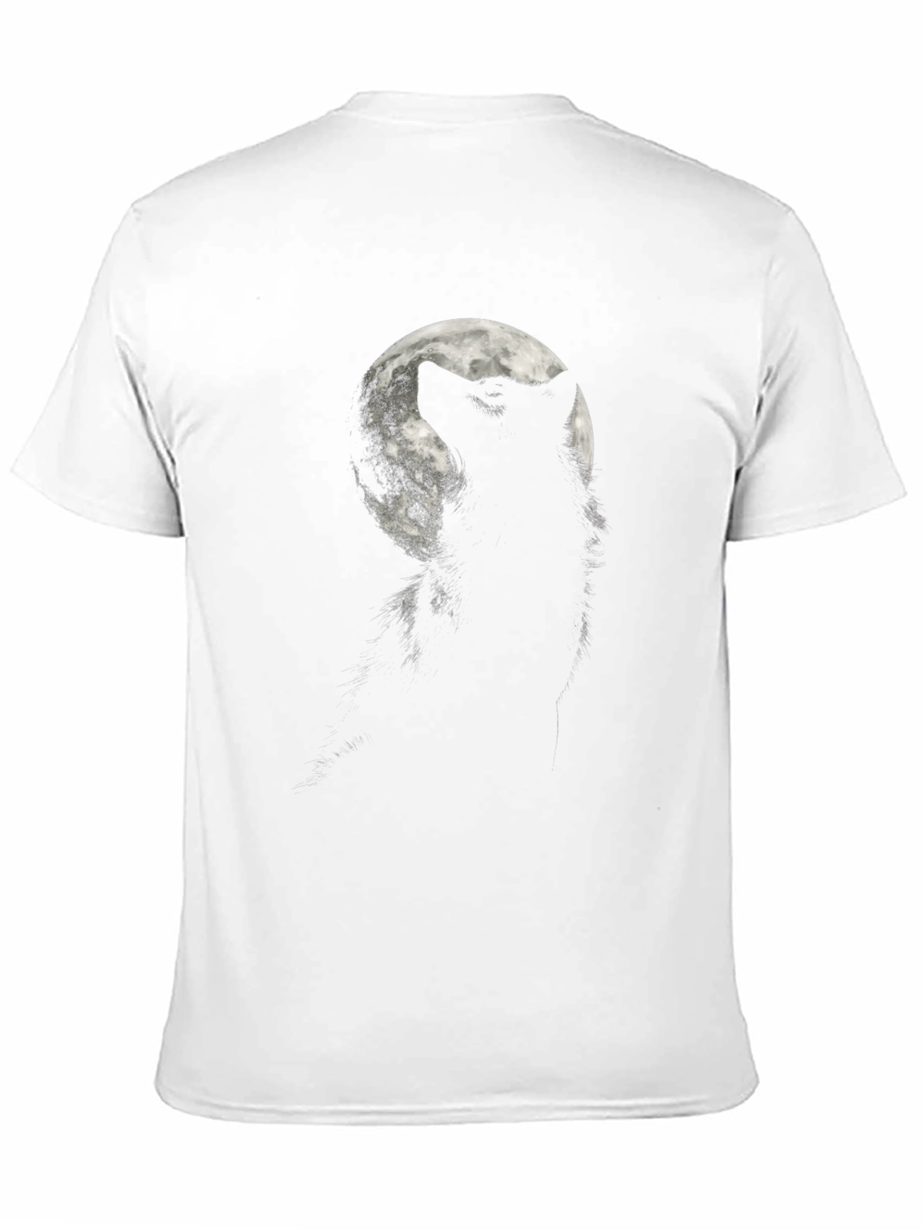 Black Wolf Moon Graphic Tee - Black Cotton T-Shirt view 11