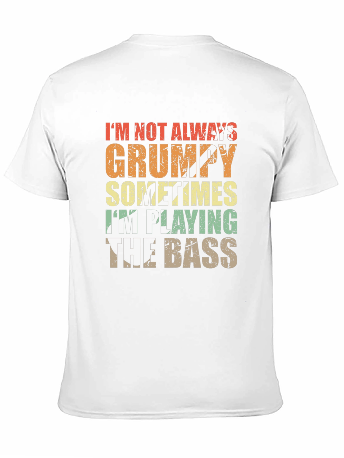 Black Grumpy Bass Player Black T-Shirt view 11
