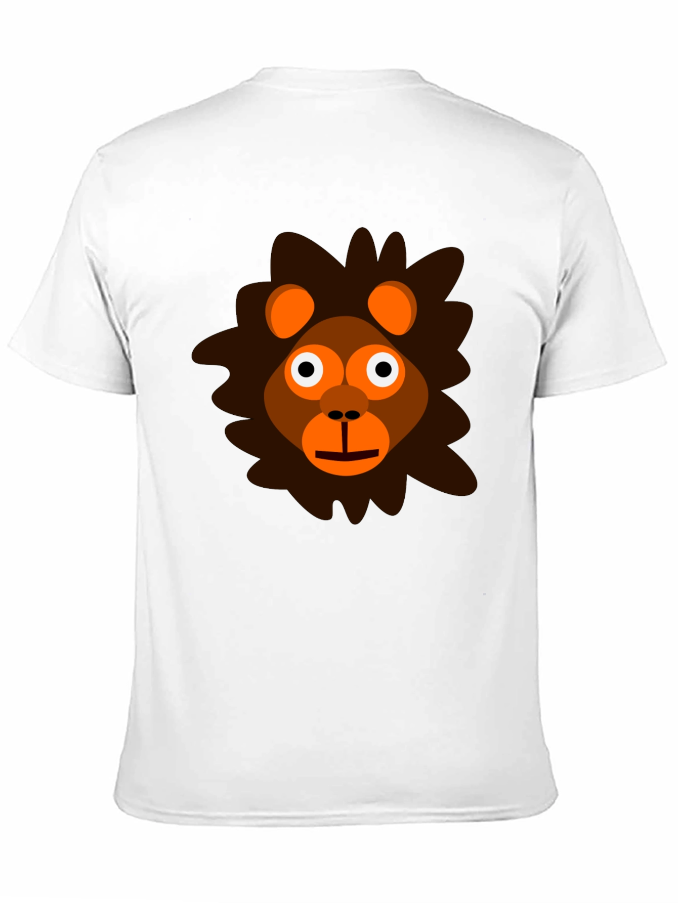 Black Cartoon Lion Graphic Tee - Black Unisex T-Shirt view 11