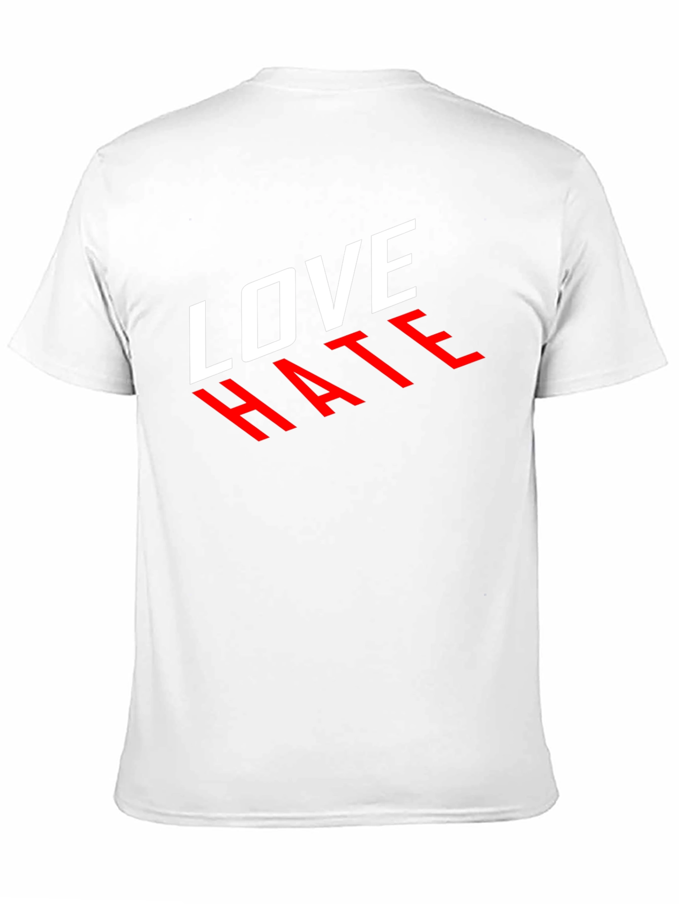 Black Love Hate Graphic Tee - Stylish Contrast Design view 11