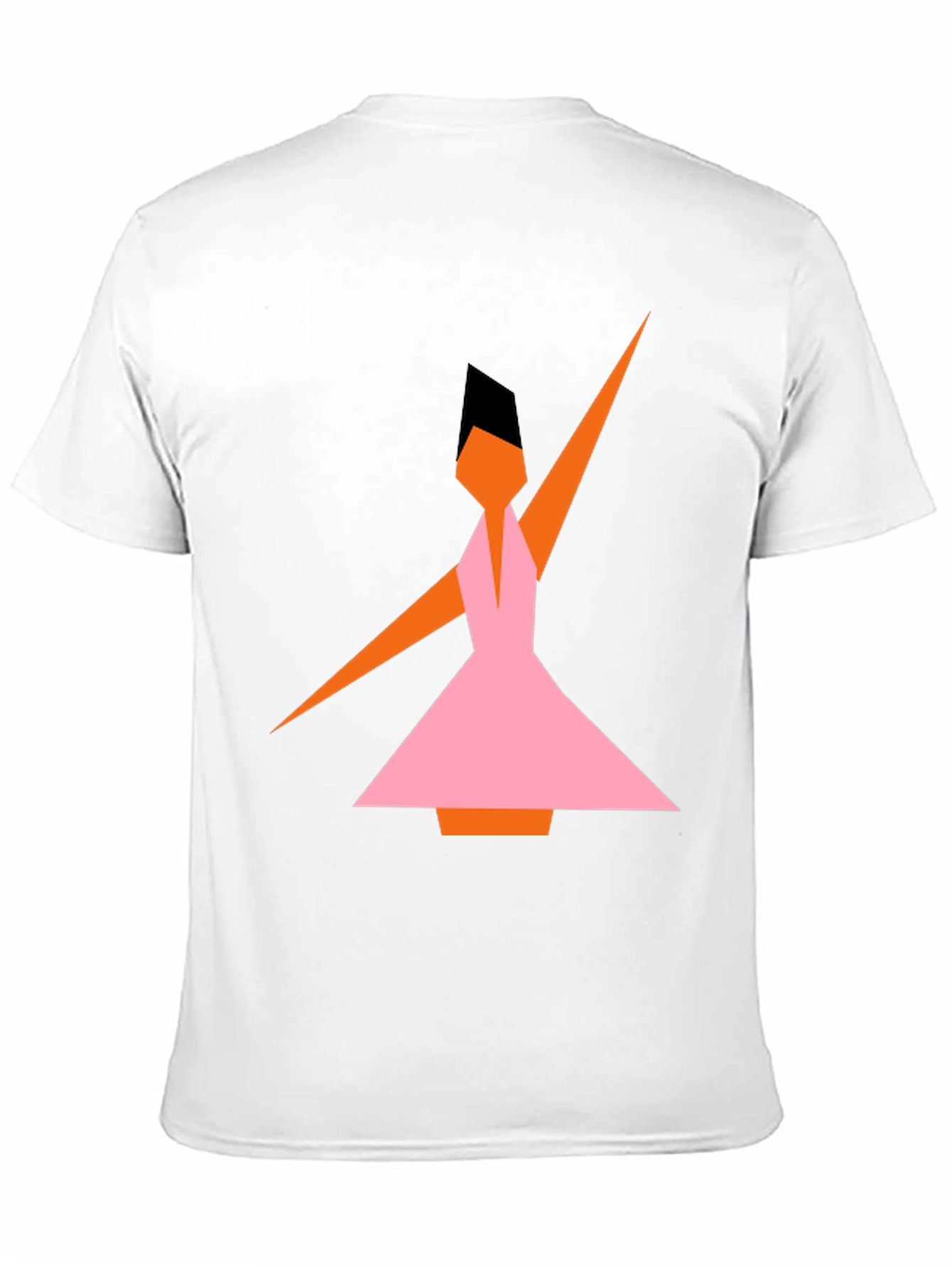 Black Geometric Dance T-Shirt - Abstract Style view 11