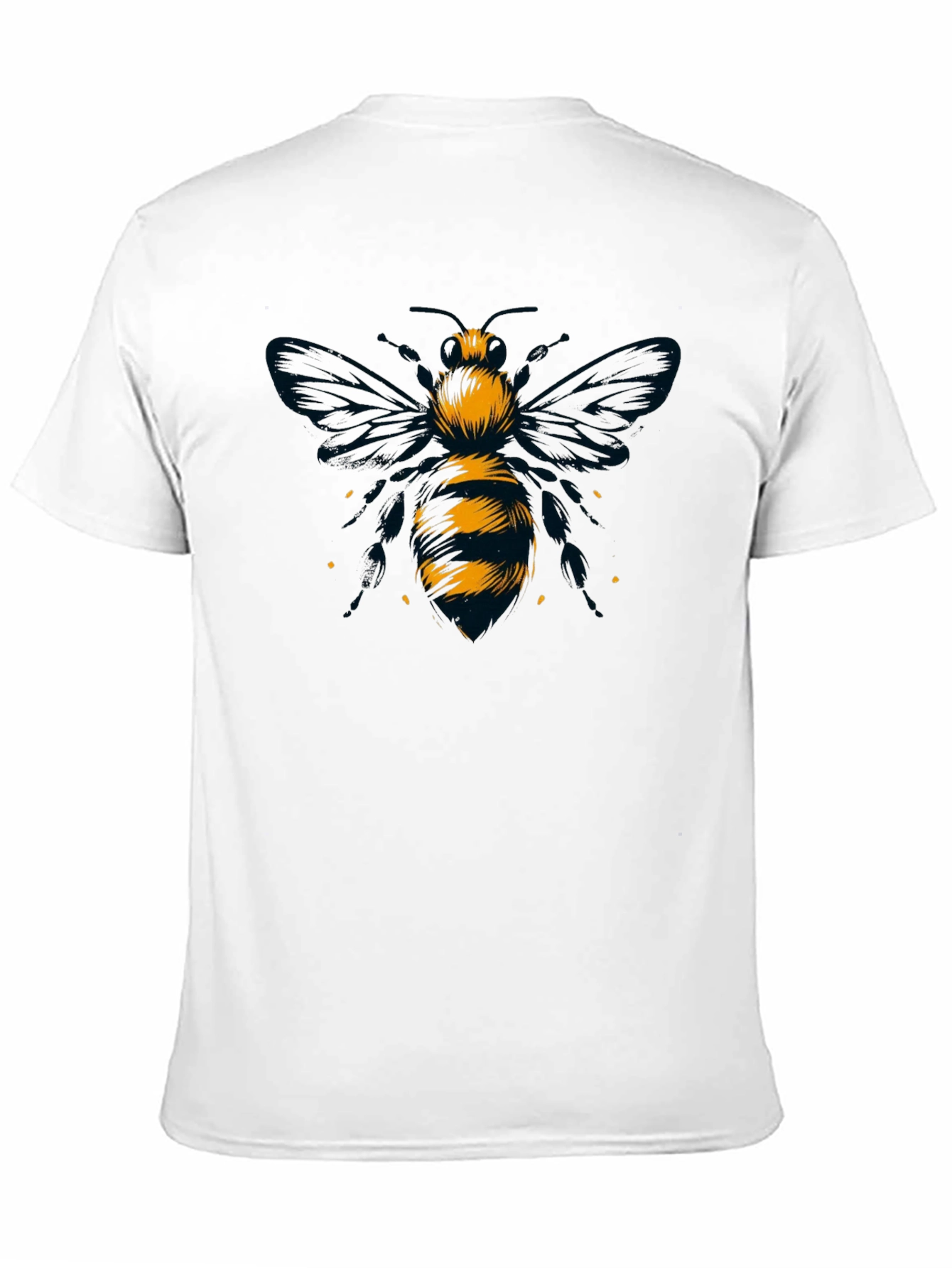 Black Bee Graphic Tee - Black Cotton T-Shirt view 11
