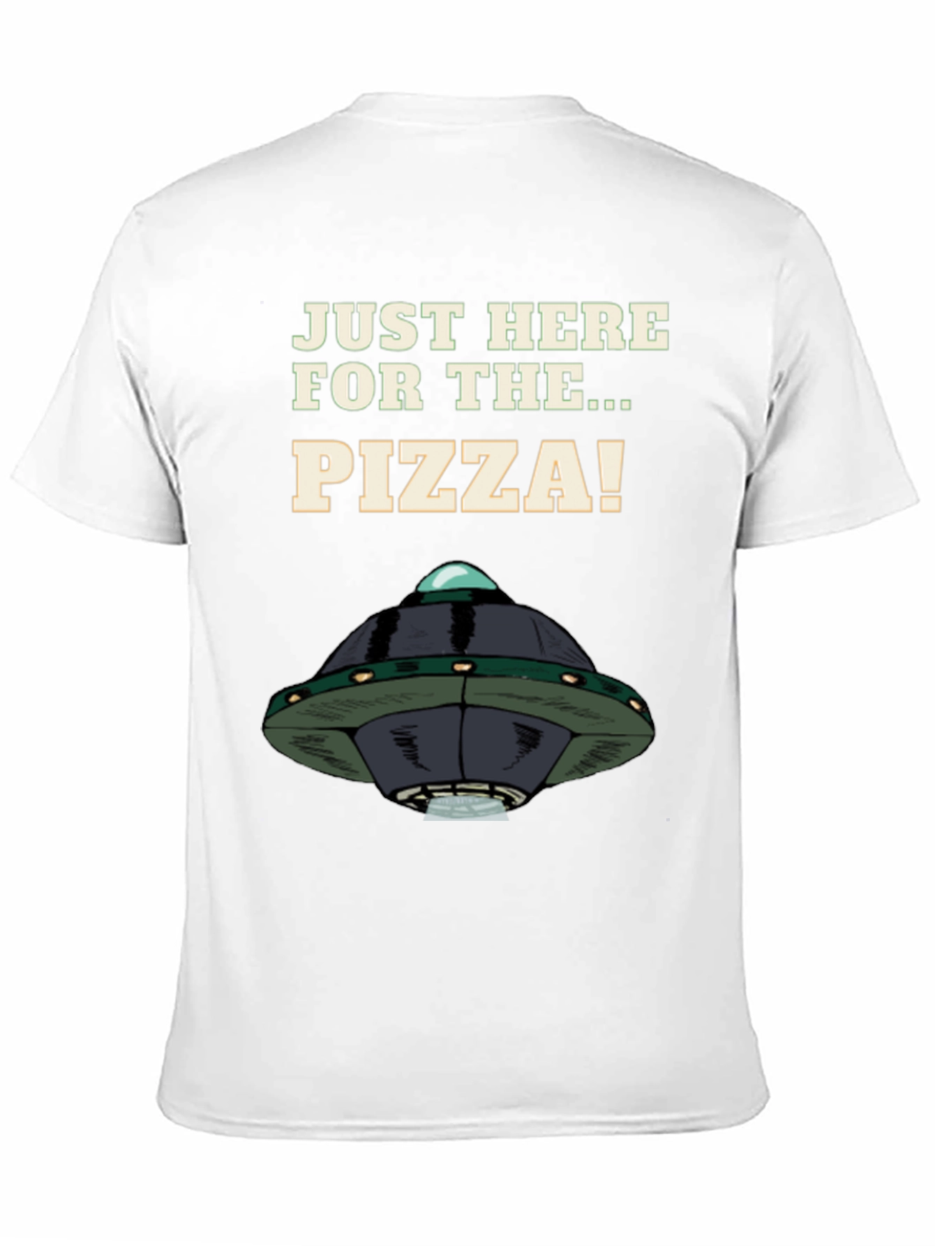 Black Pizza Alien T-Shirt - Funny Graphic Tee view 11