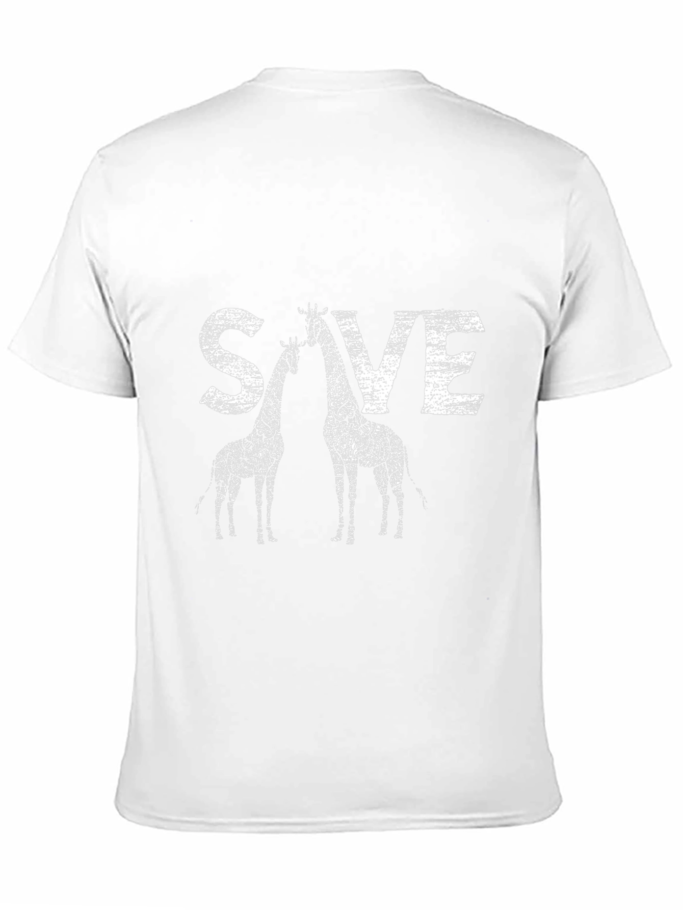 Black Save Giraffes Graphic Tee - Black Crew Neck view 11