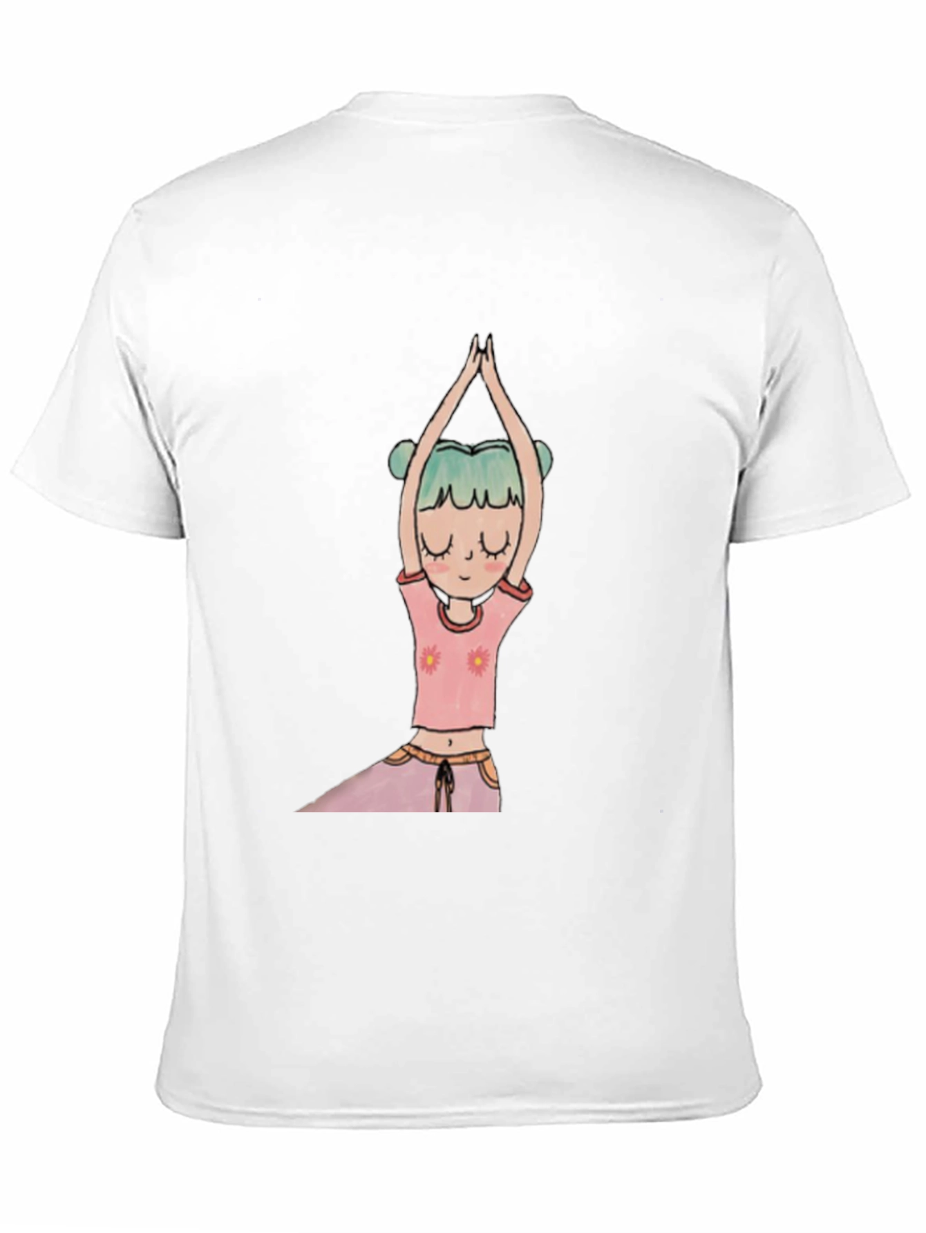 Black Yoga Girl Graphic Tee - Black Cotton Blend view 11
