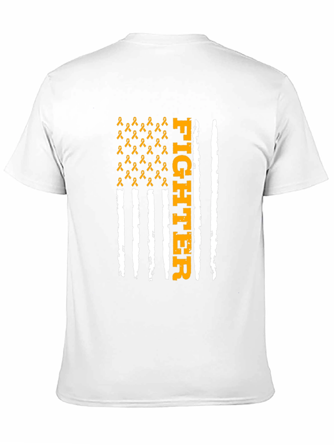 Fighter American Flag Awareness Ribbon T-Shirt - 11