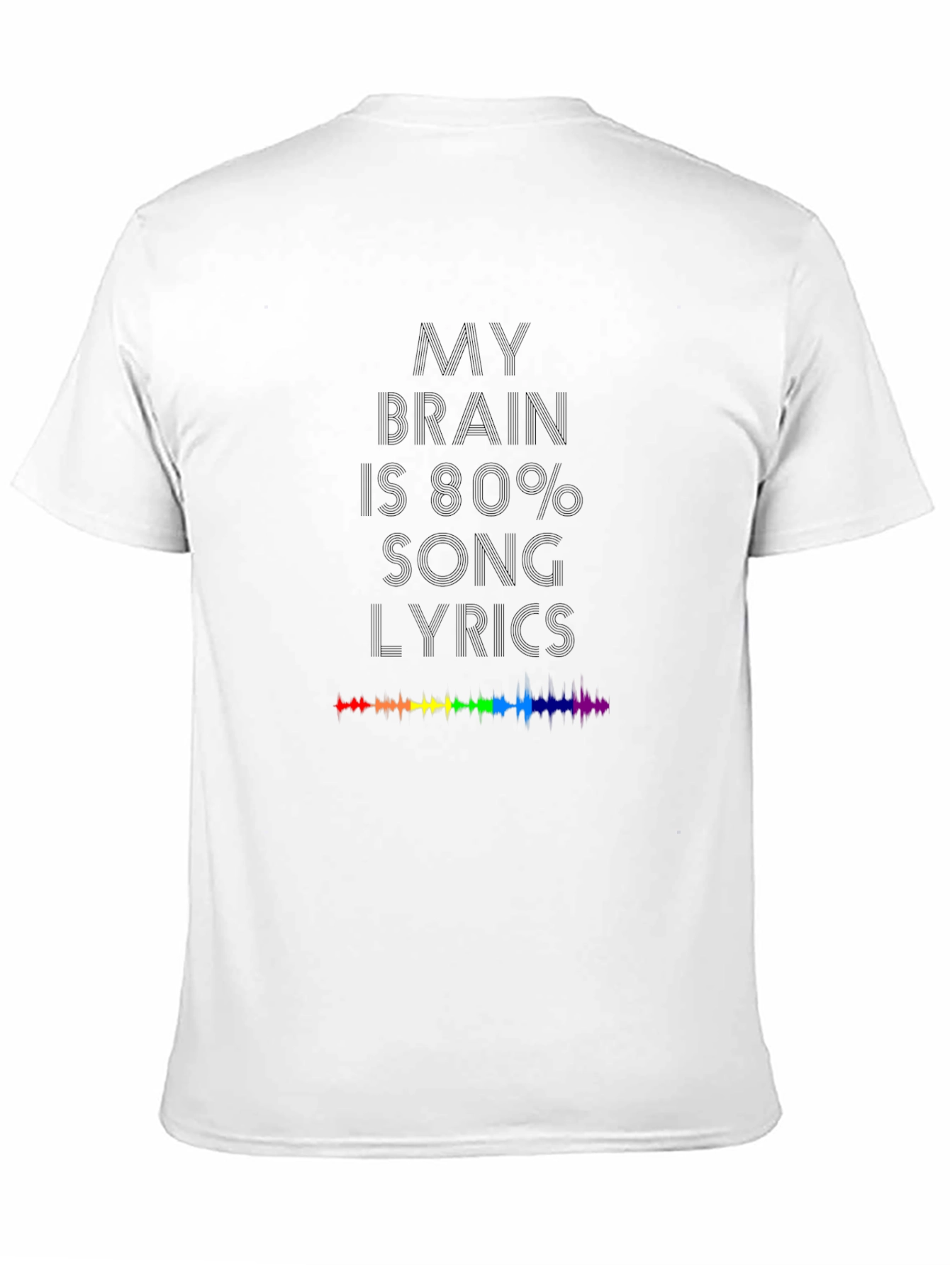 Black My Brain is 80% Song Lyrics T-Shirt view 11
