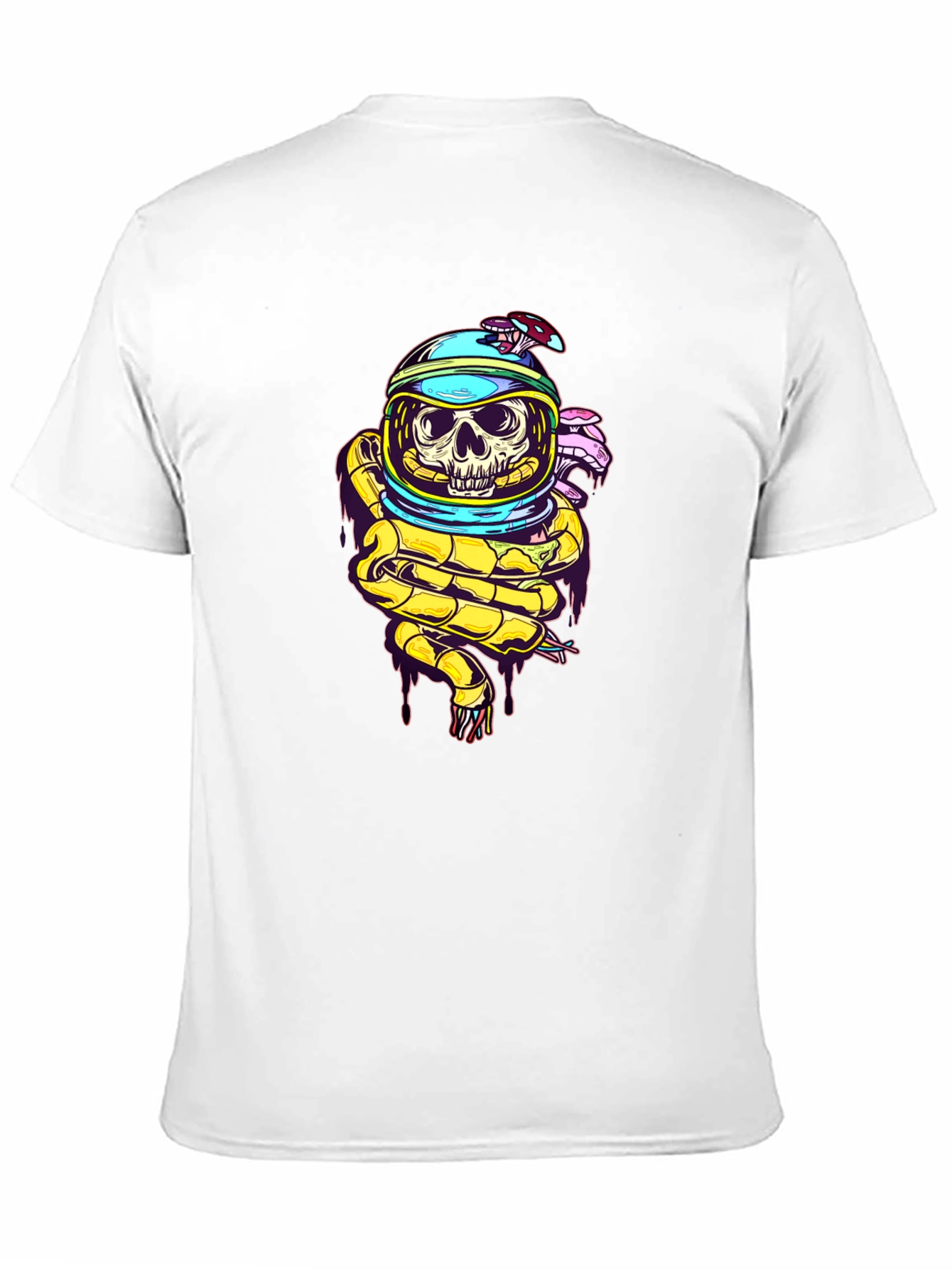 Black Skull Astronaut T-Shirt - Unique Graphic Tee view 11
