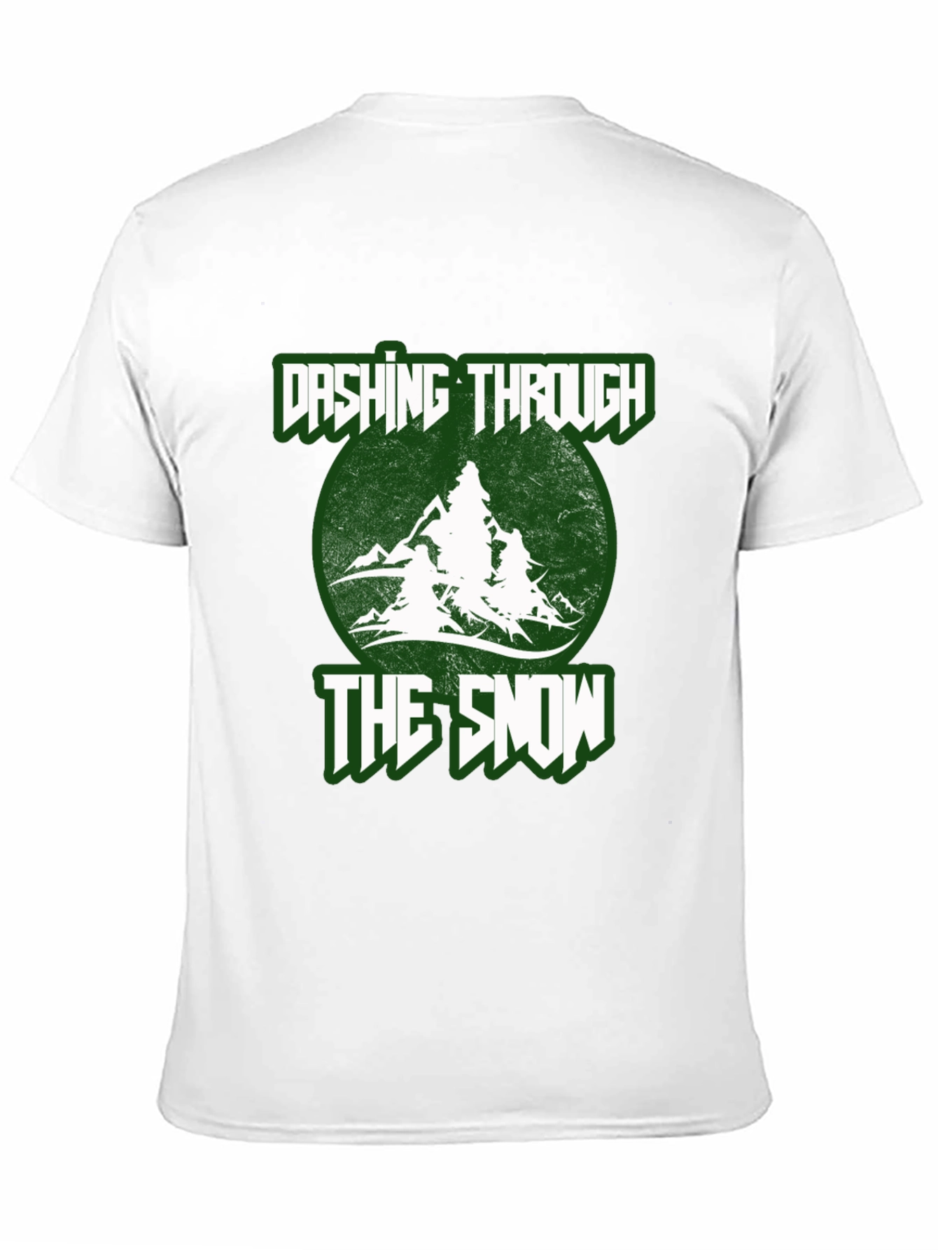 Black Dashing Through The Snow Holiday T-Shirt view 11