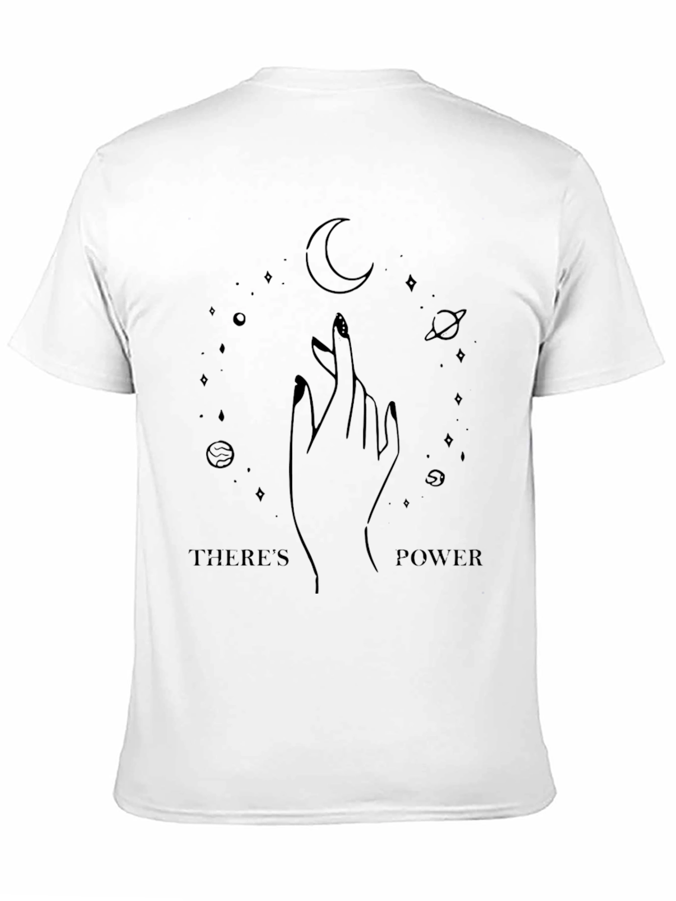 Black Celestial Power Graphic T-Shirt - Black view 11