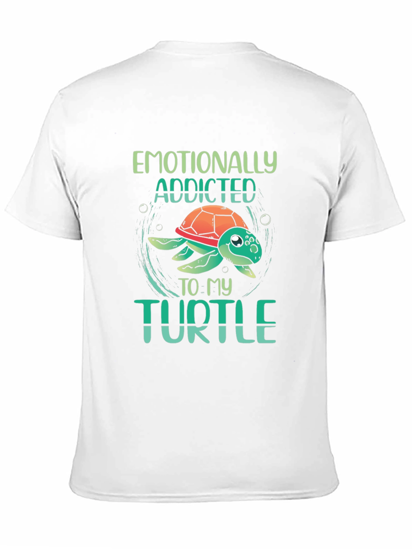 Black Emotionally Addicted to My Turtle Black T-Shirt view 11