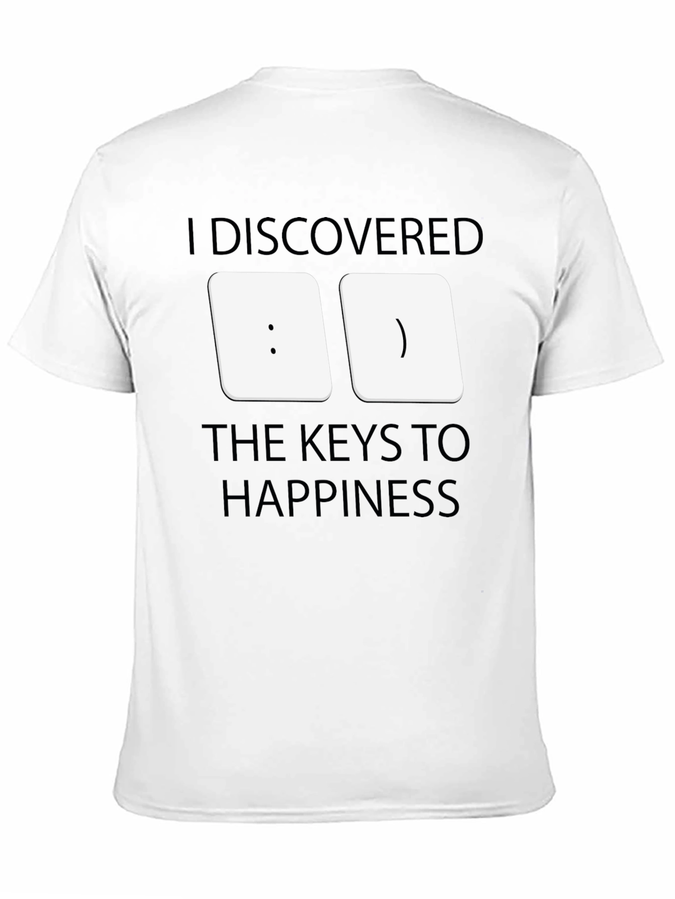 Black Happiness Keys T-Shirt - Black Graphic Tee view 11