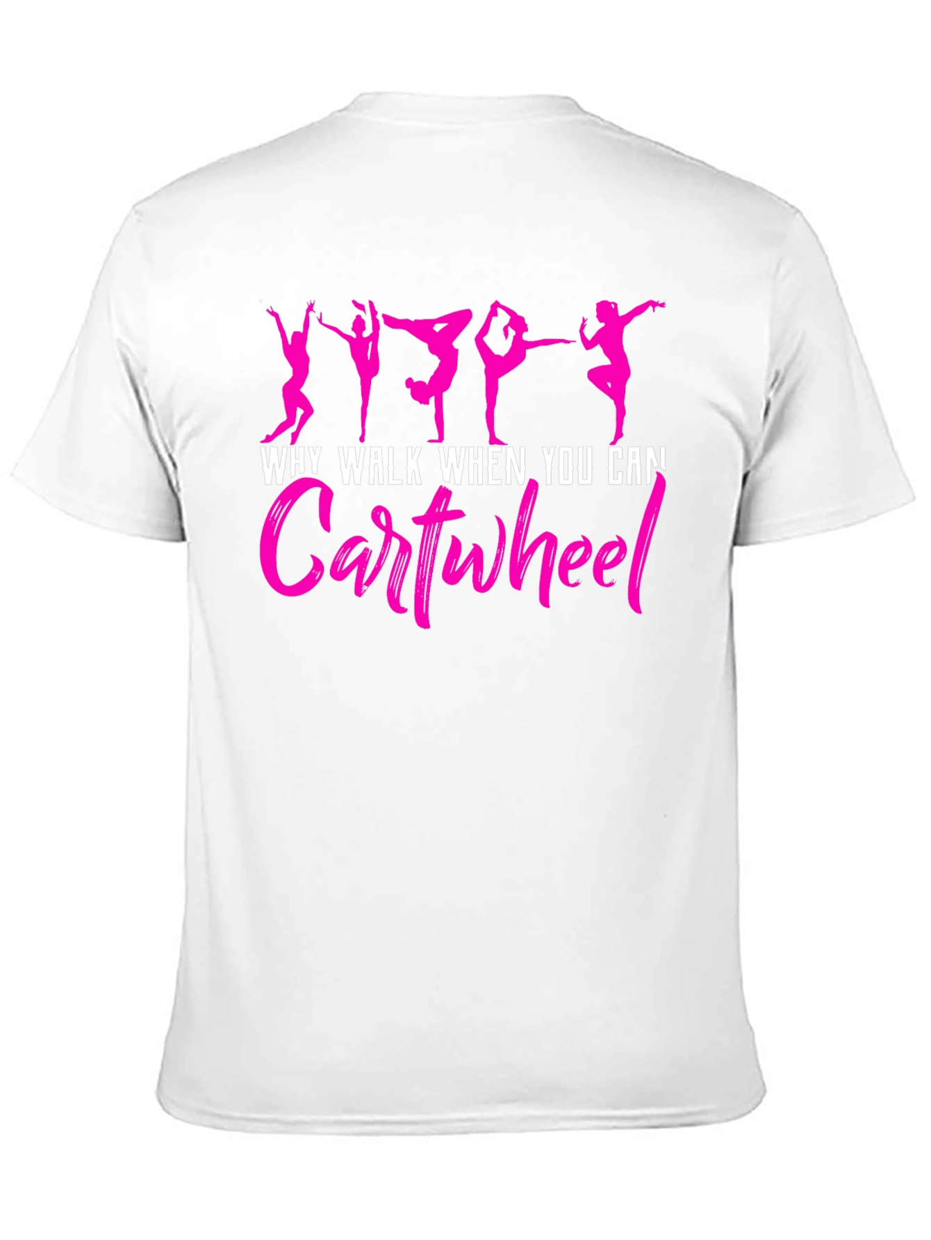 Black Gymnast Cartwheel Graphic Tee - Black view 11