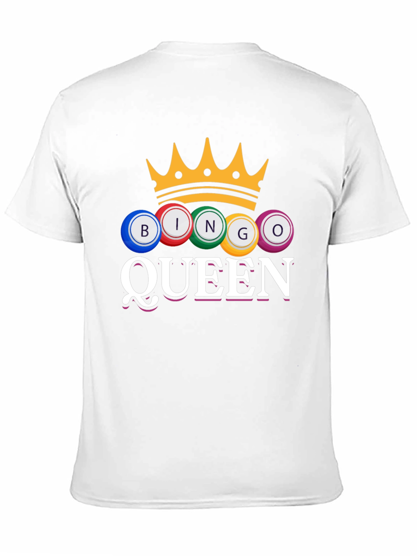 Black Bingo Queen T-Shirt Crown Game Night Tee view 11