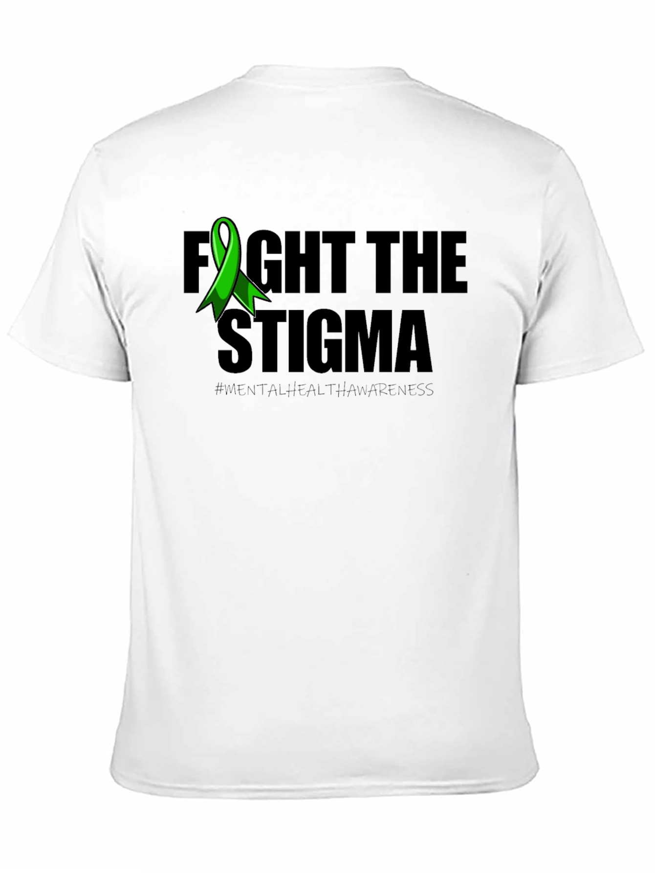 Black Fight the Stigma Mental Health Awareness T-Shirt view 11