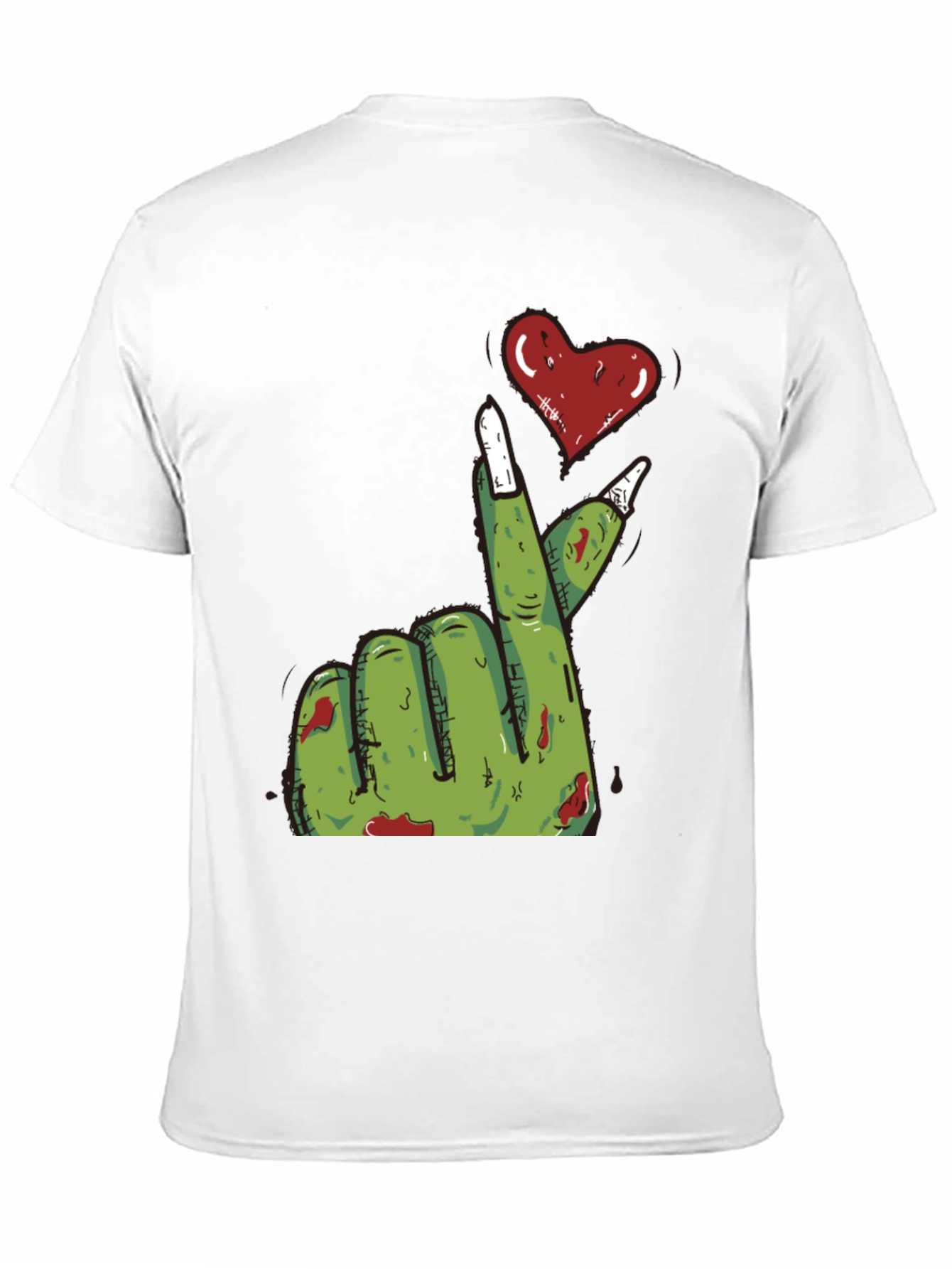 Black Zombie Love Hand T-Shirt - Black view 11