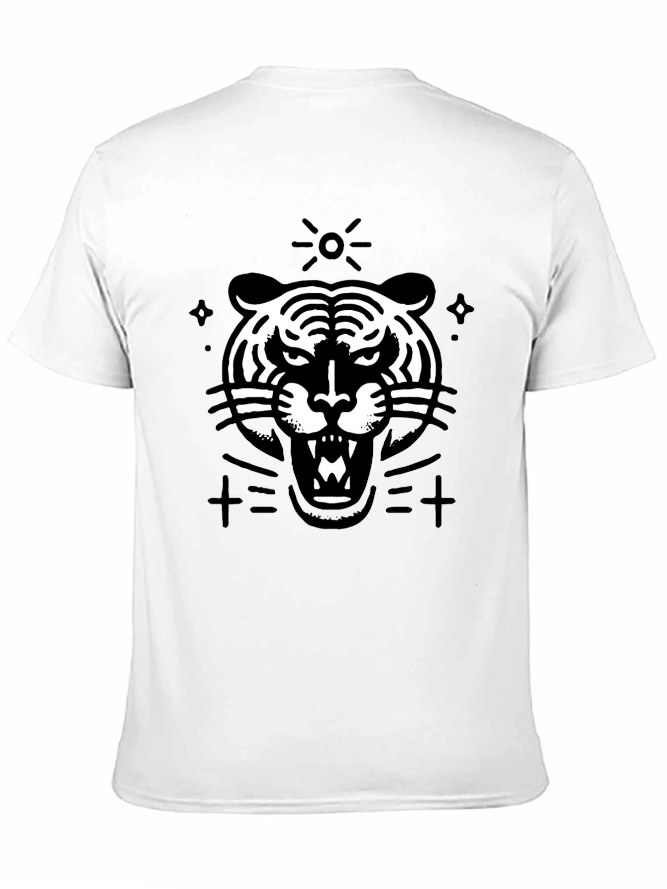 Black Roaring Tiger Graphic Tee - Black view 11