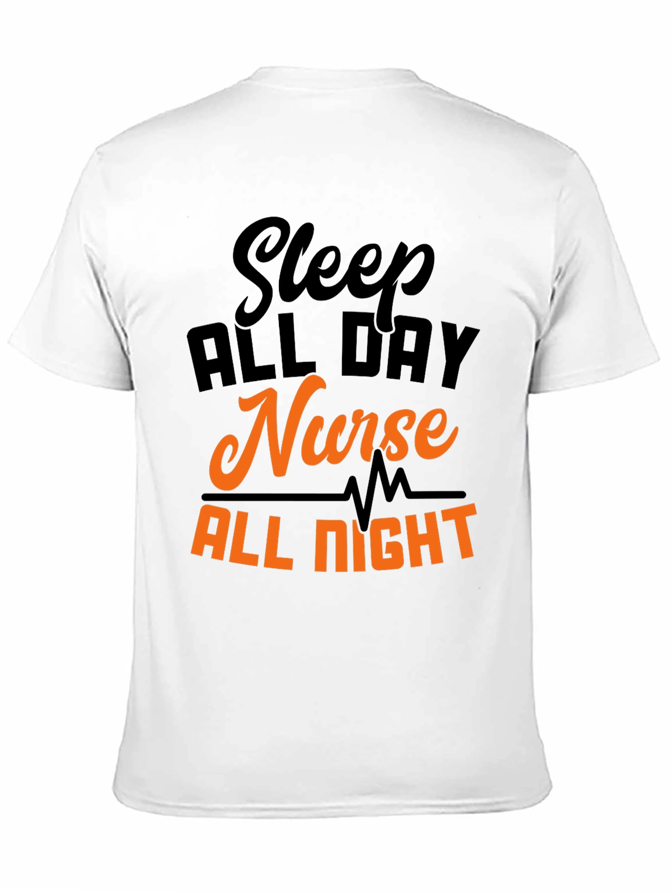Black Sleep All Day Nurse All Night T-Shirt view 11