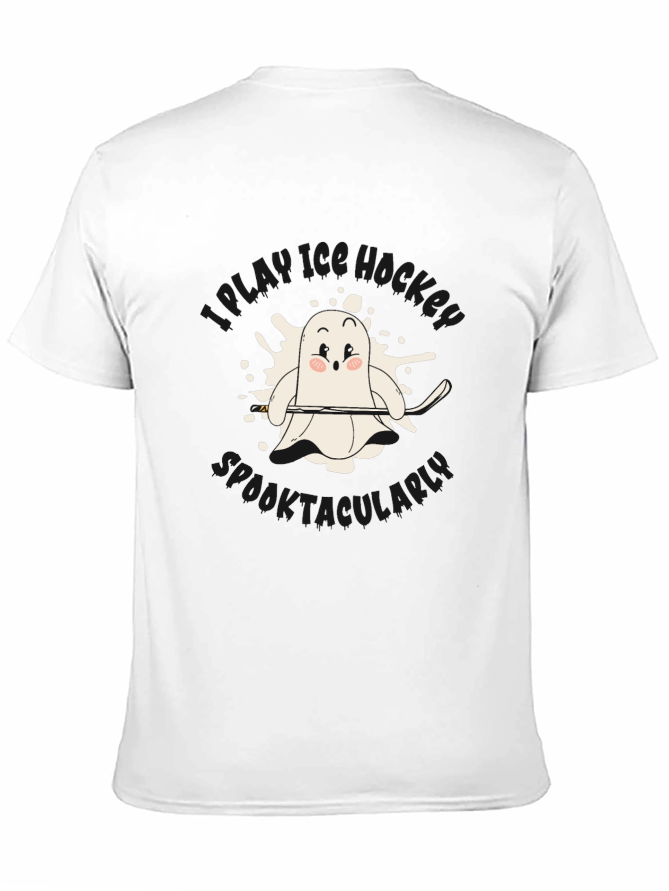 Black I Live Hockey Spooktacularly Black Tee view 11