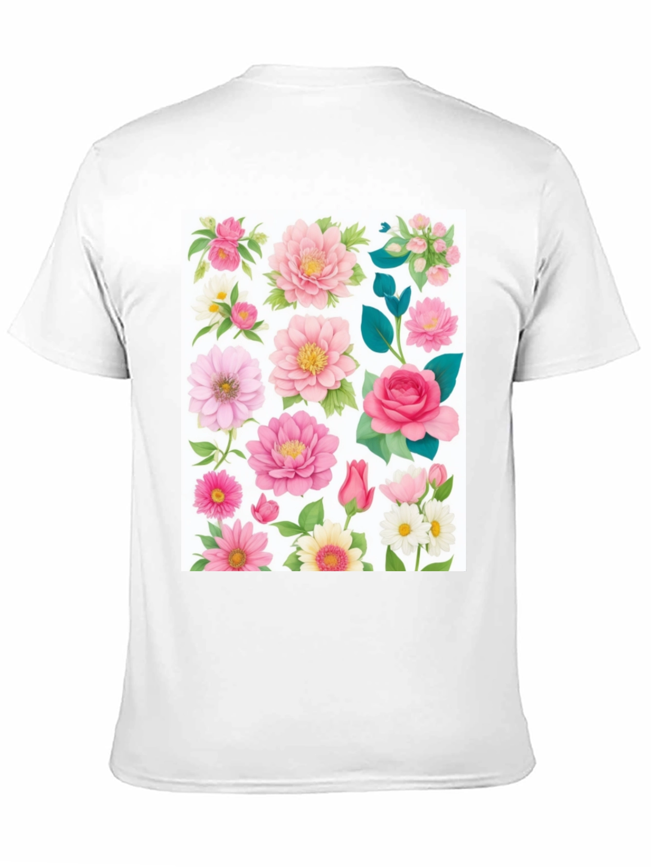 Black Floral Print Black T-Shirt view 11