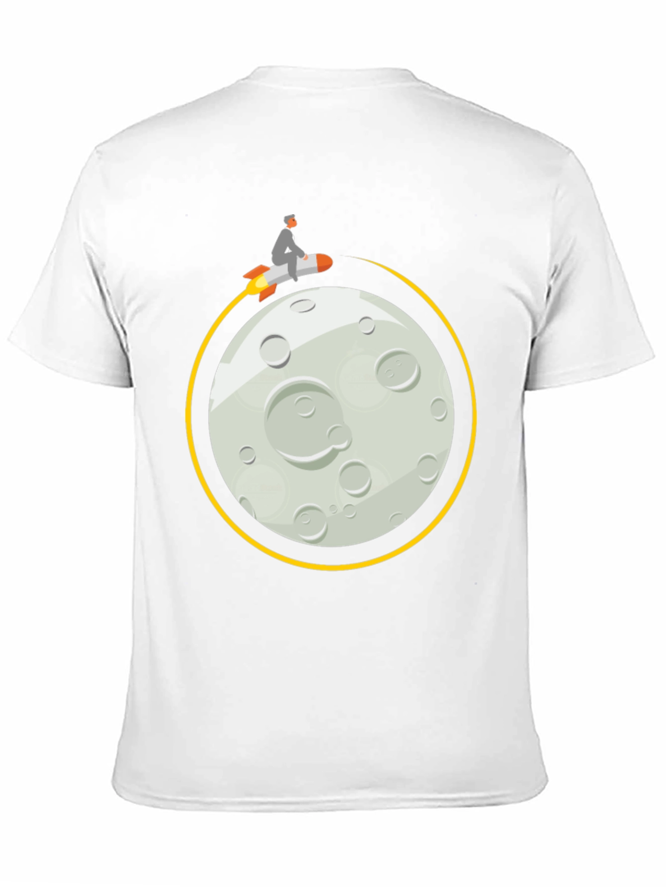 Black Rocket Man on the Moon T-Shirt view 11