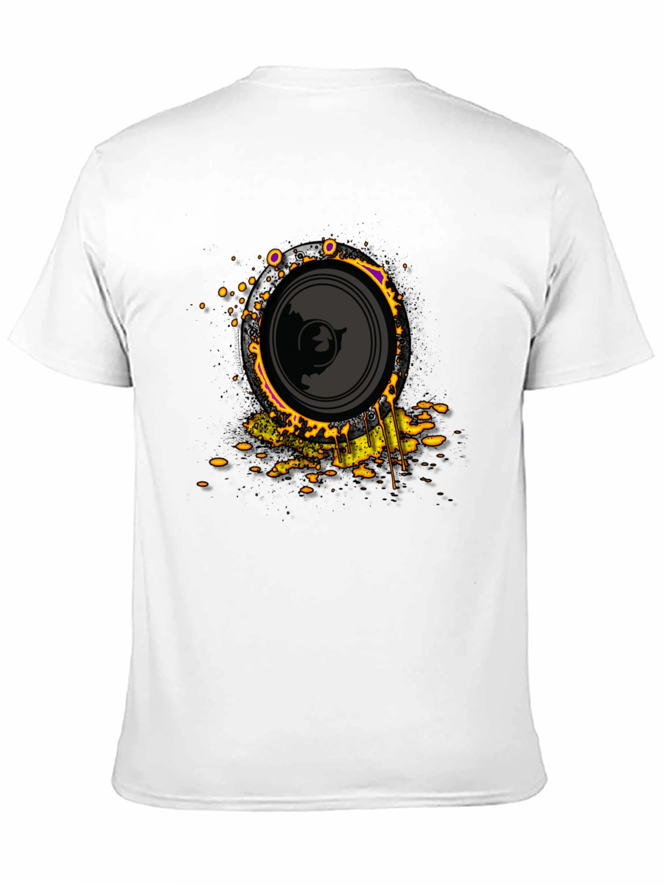 Black Speaker Graphic Black T-Shirt view 11