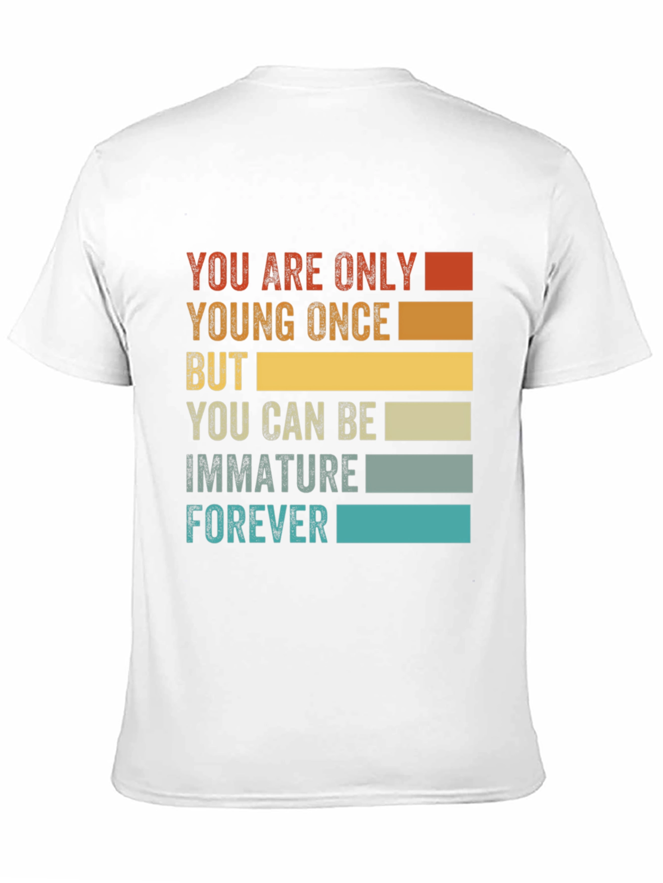 Black Funny Immature Forever T-Shirt - Black Graphic Tee view 11