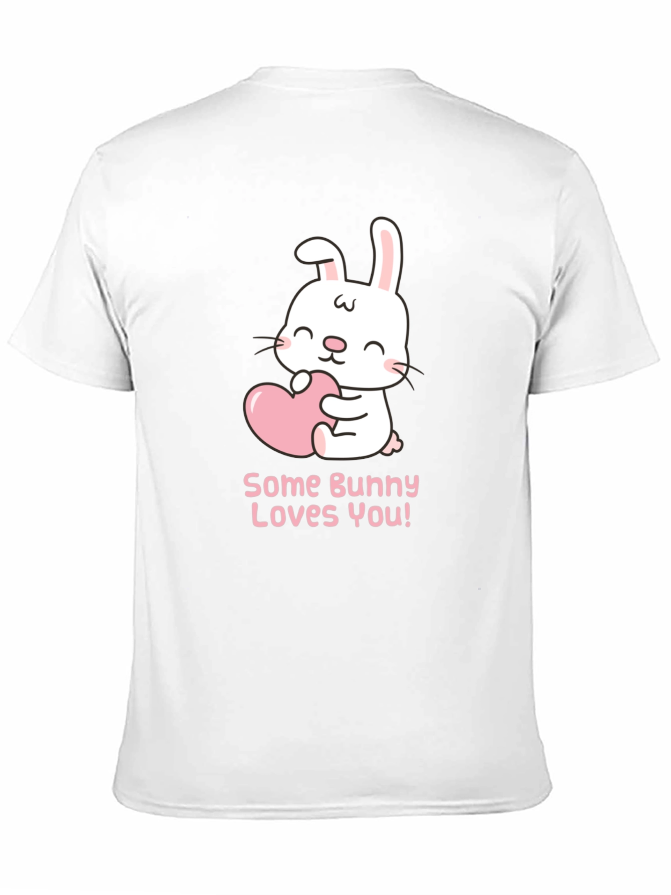 Black Some Bunny Loves You! Black T-Shirt view 11