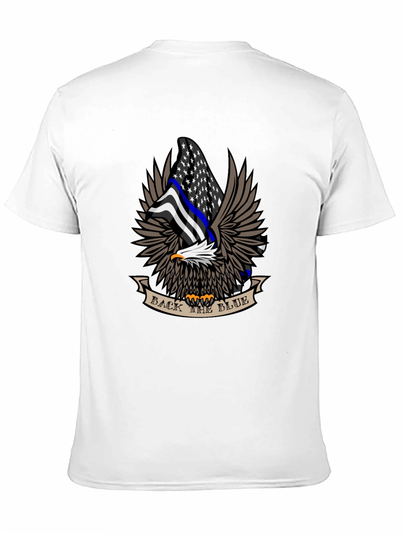 Black Back the Blue Eagle Graphic T-Shirt view 11