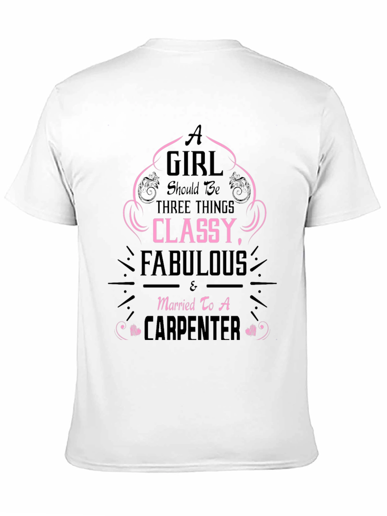 Black Classy Fabulous Carpenter Wife T-Shirt view 11