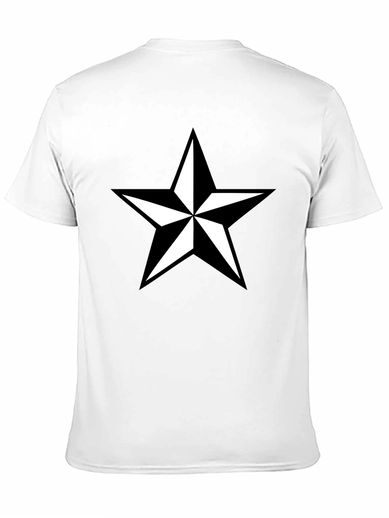 Black Black T-Shirt with White Star Graphic view 11