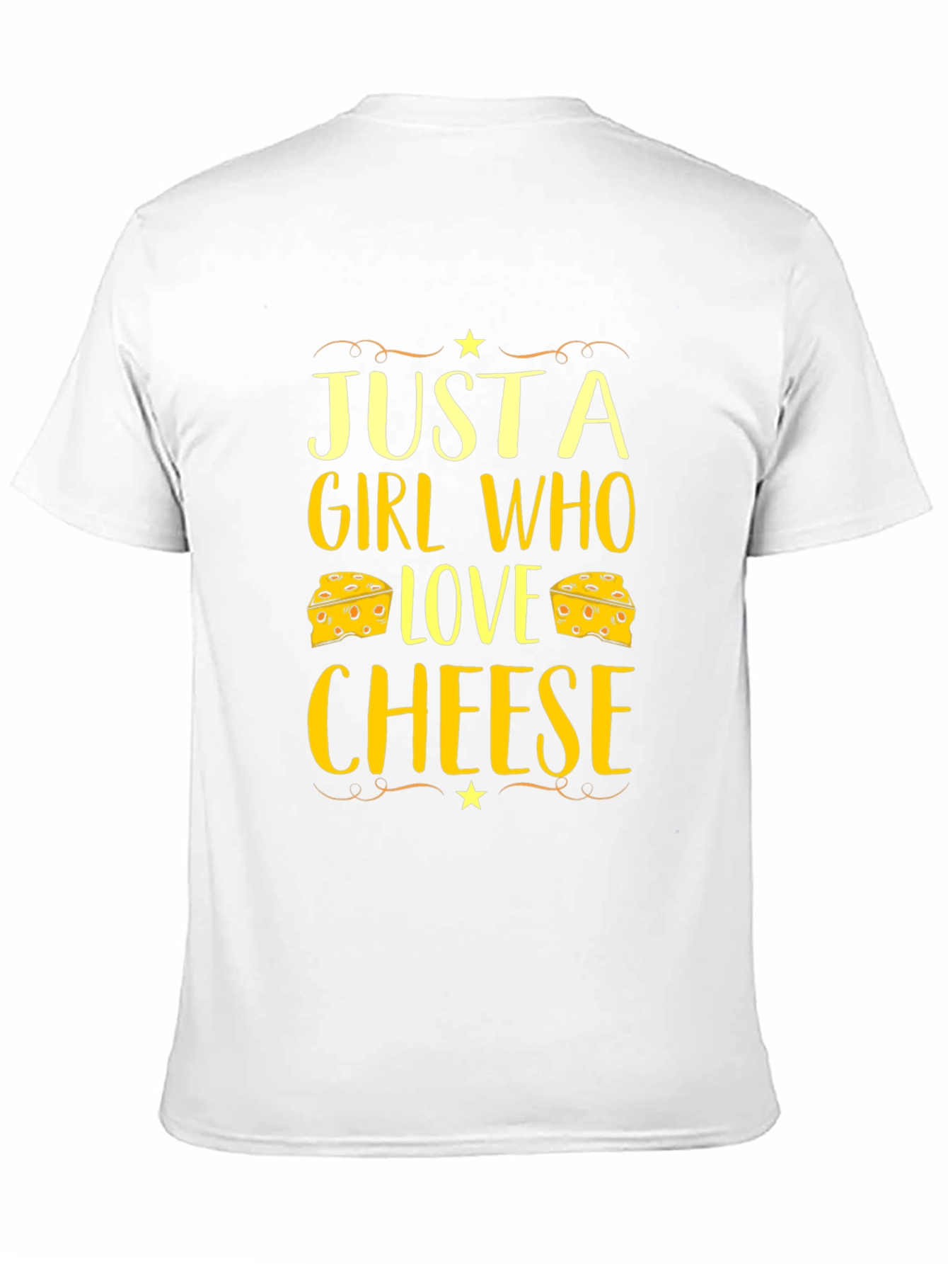 Black Just a Girl Who Loves Cheese Graphic T-Shirt view 11