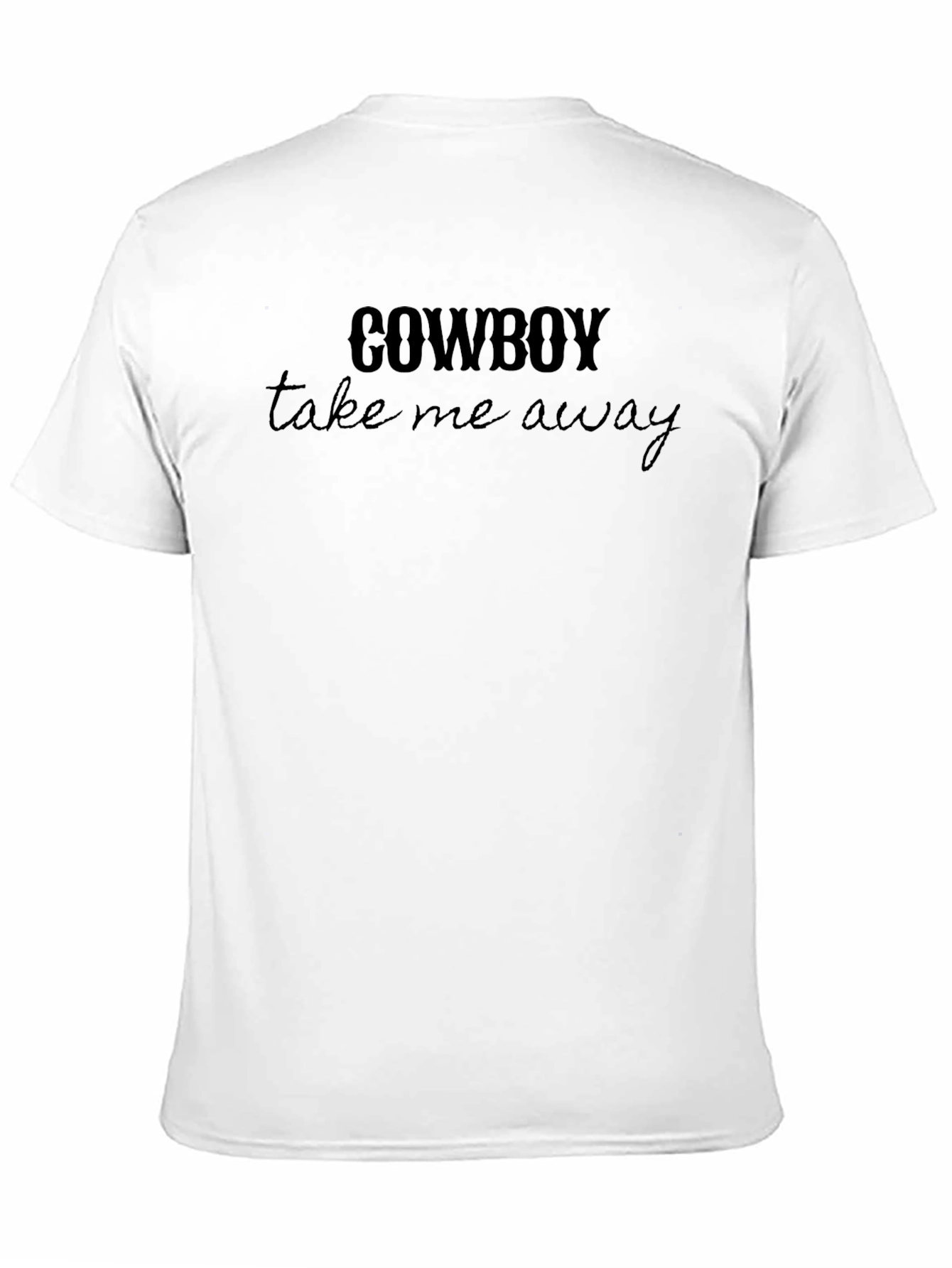 Black Cowboy Take Me Away Graphic Tee - Soft Cotton Blend view 11