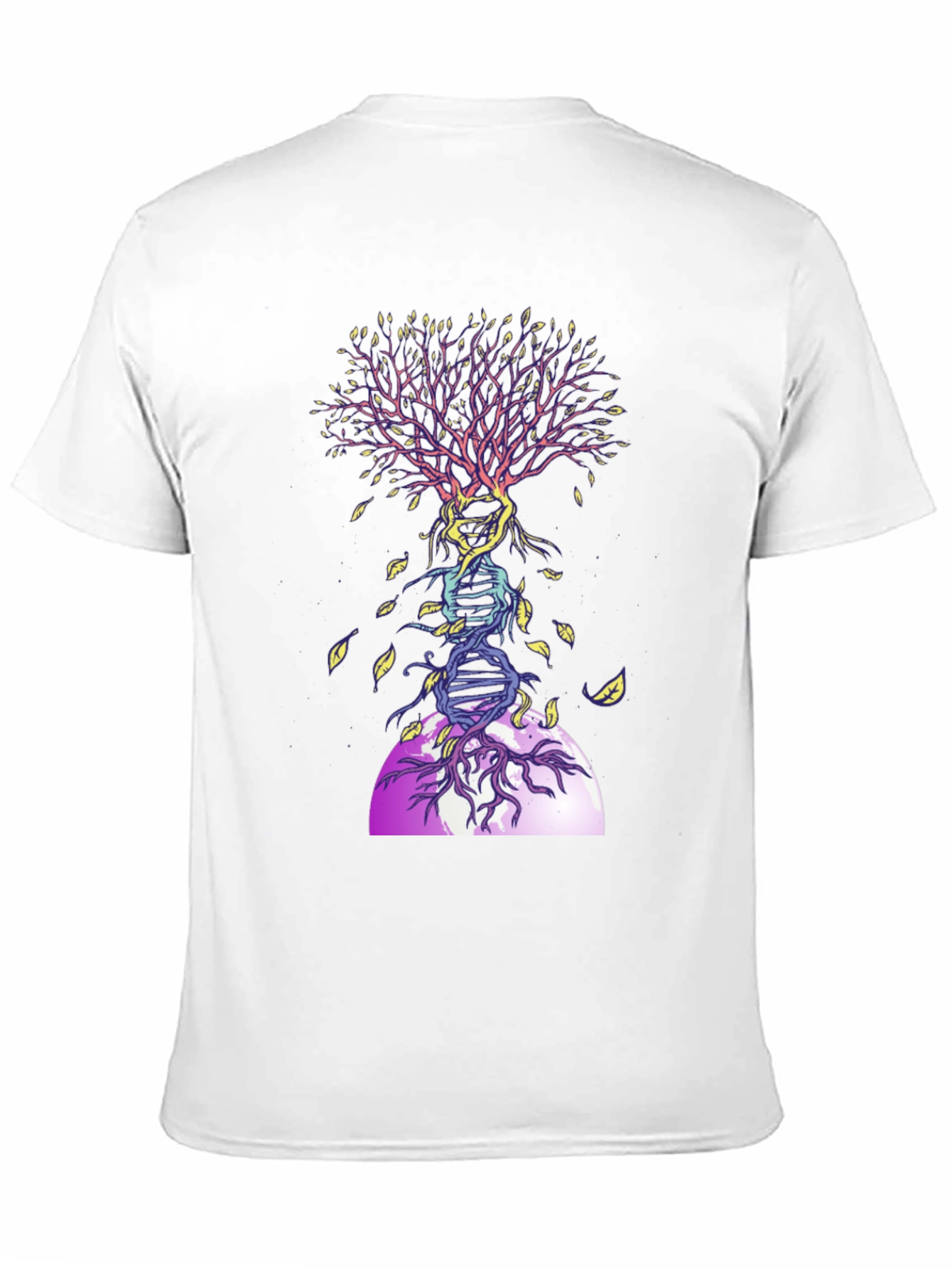 Black DNA Tree Graphic Tee - Nature & Science T-Shirt view 11