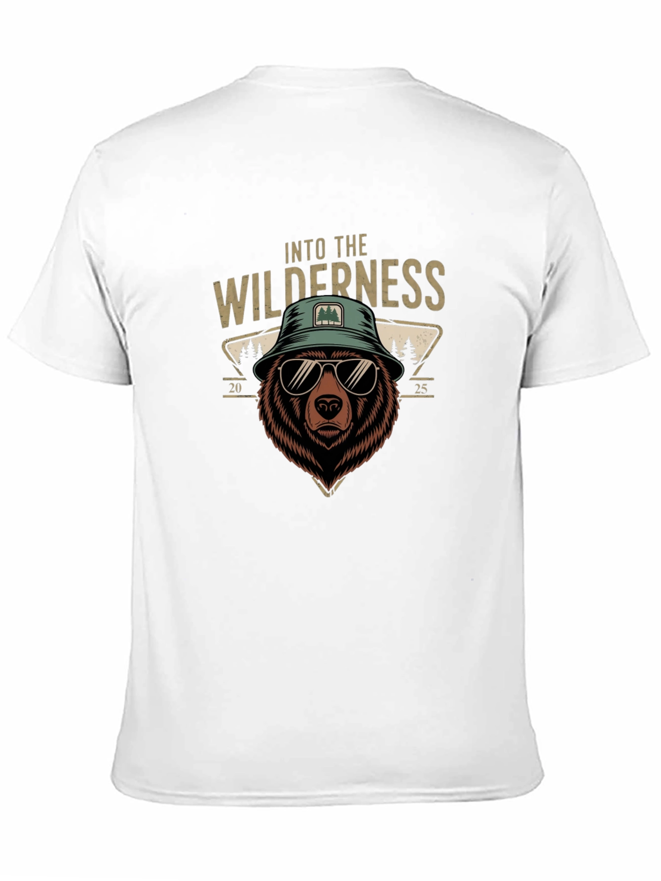 Black Into the Wilderness Bear Graphic T-Shirt view 11
