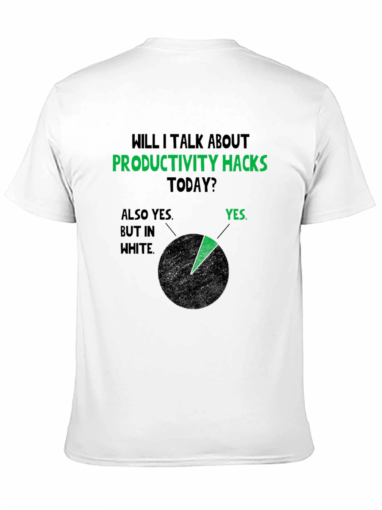 Black Productivity Hacks T-Shirt view 11