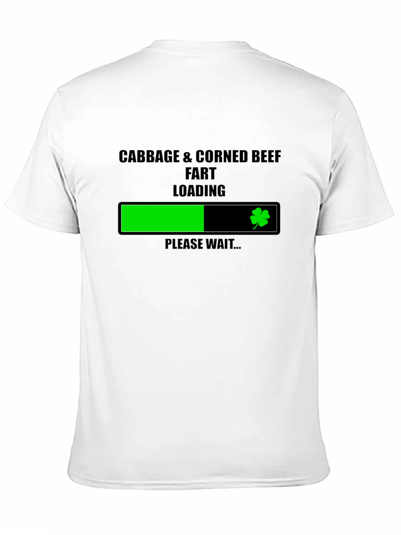 Black Cabbage & Corned Beef Fart Loading St. Patrick's Day T-Shirt view 11