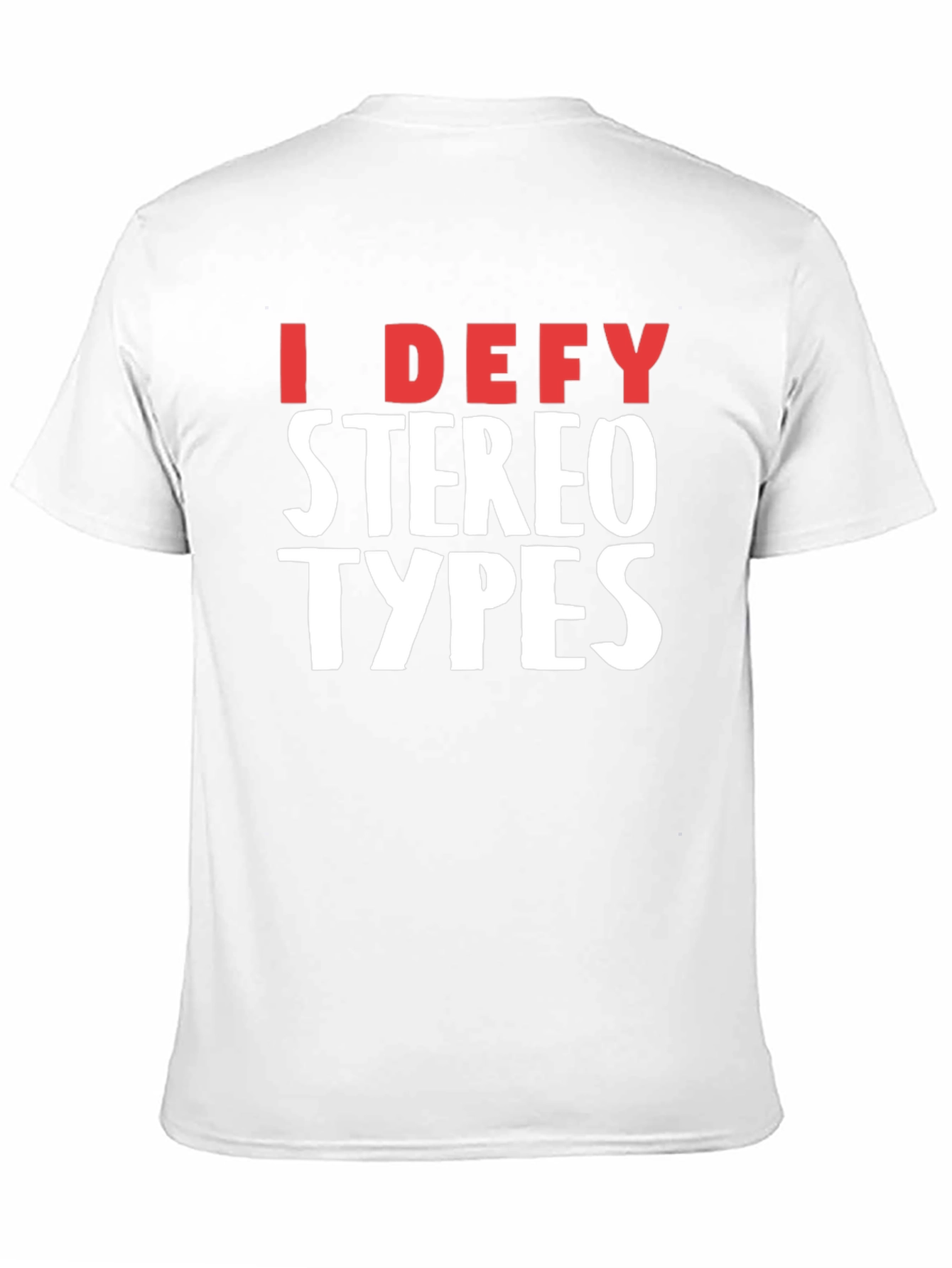 Black I Defy Stereotypes Black T-Shirt view 11
