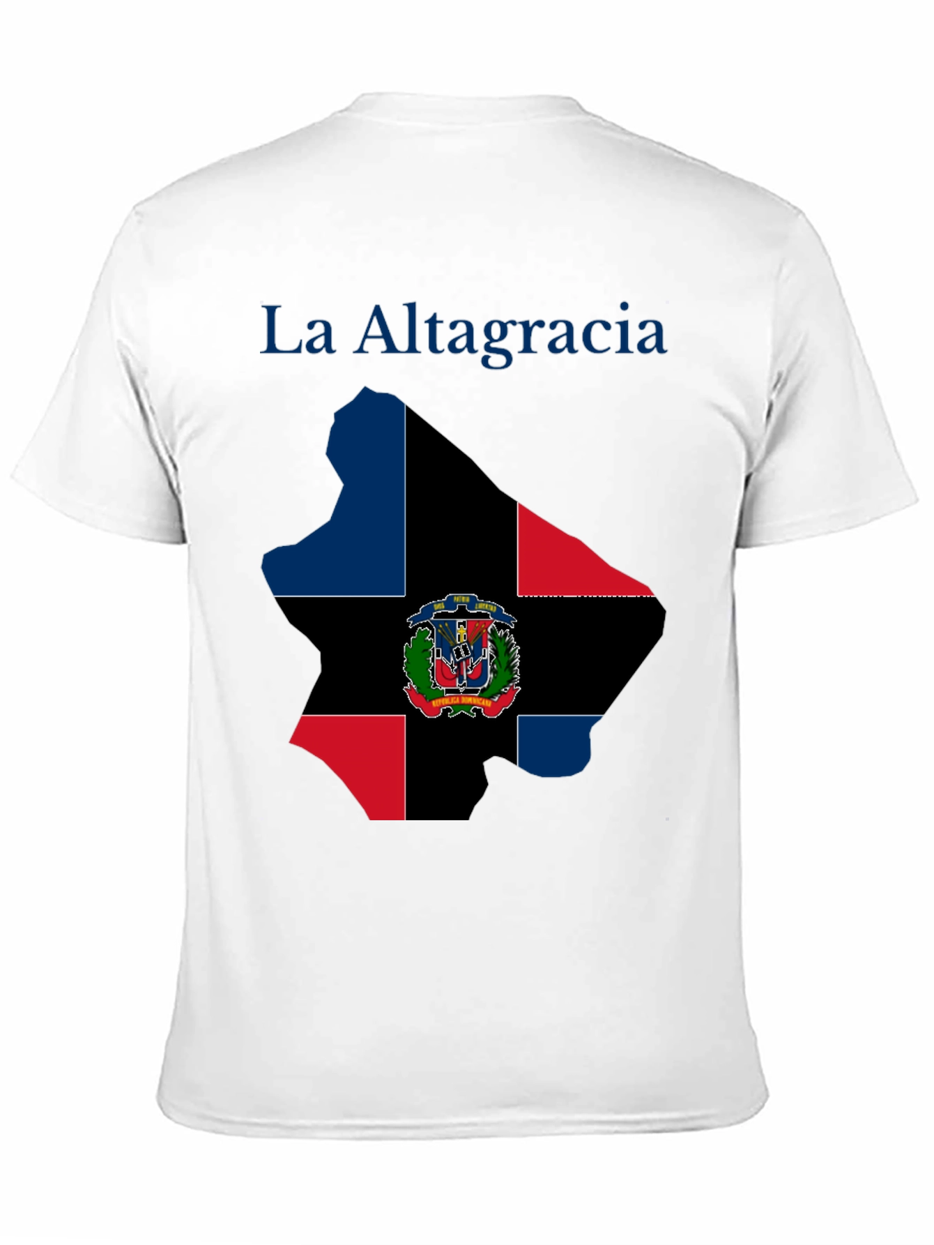 Black La Altagracia Dominican Republic Flag T-Shirt view 11