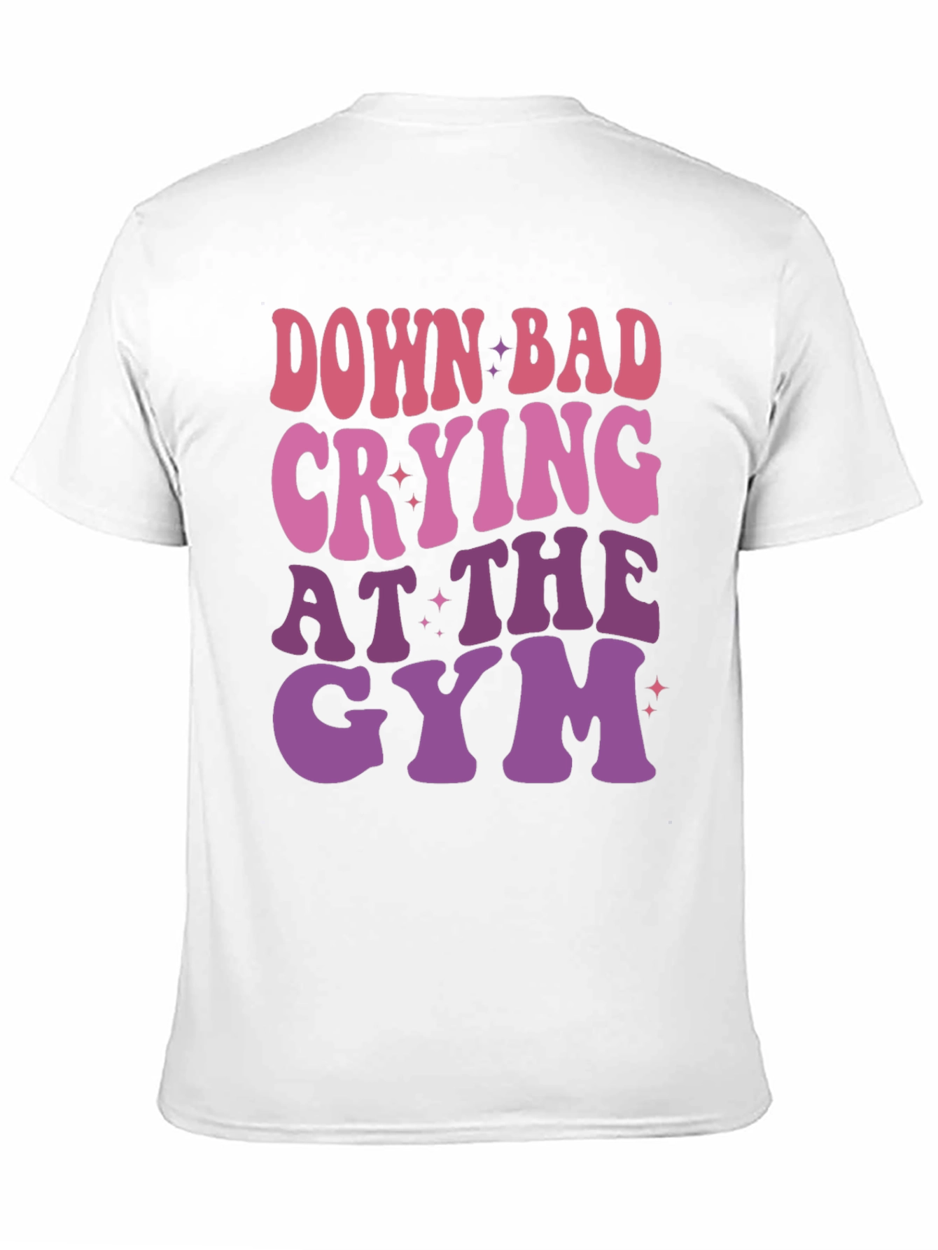 Black Down Bad Crying at The Gym Graphic T-Shirt view 11