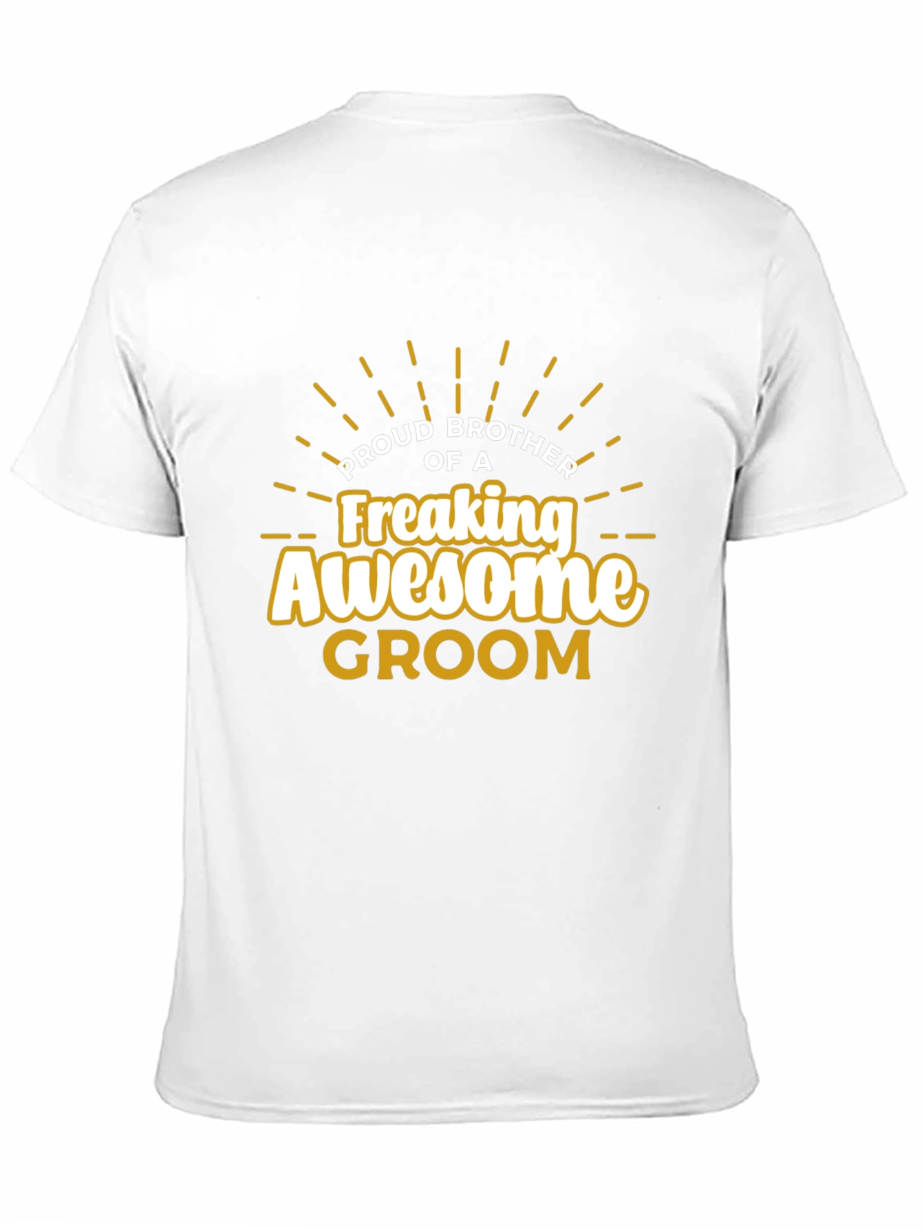 Black Proud Brother of an Awesome Groom T-Shirt view 11